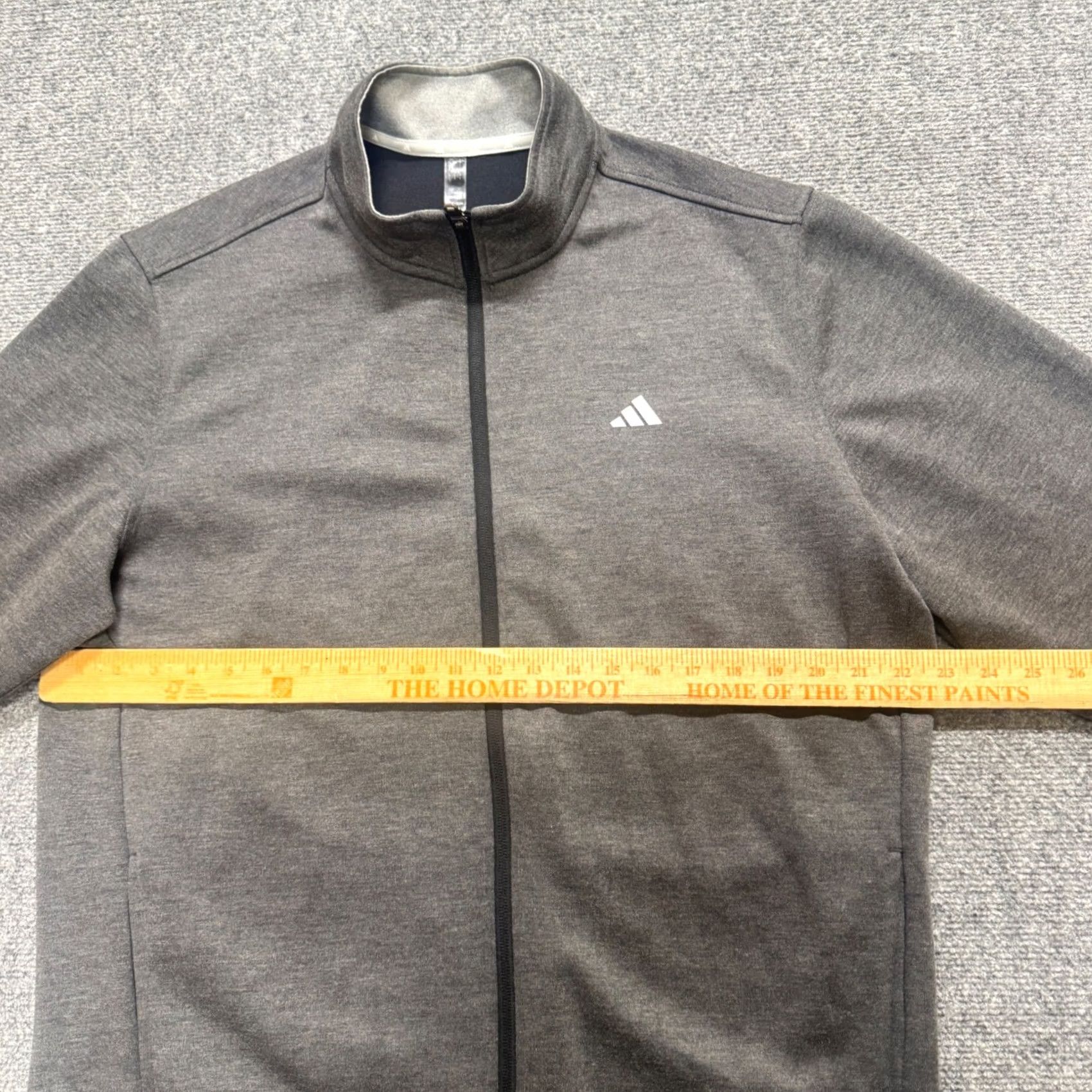 Adidas Adidas Men's Elevated Jacket Full Zip Lightweight Fleece L Gray ADVR0896 Size US L / EU 52-54 / 3 - 5 Thumbnail