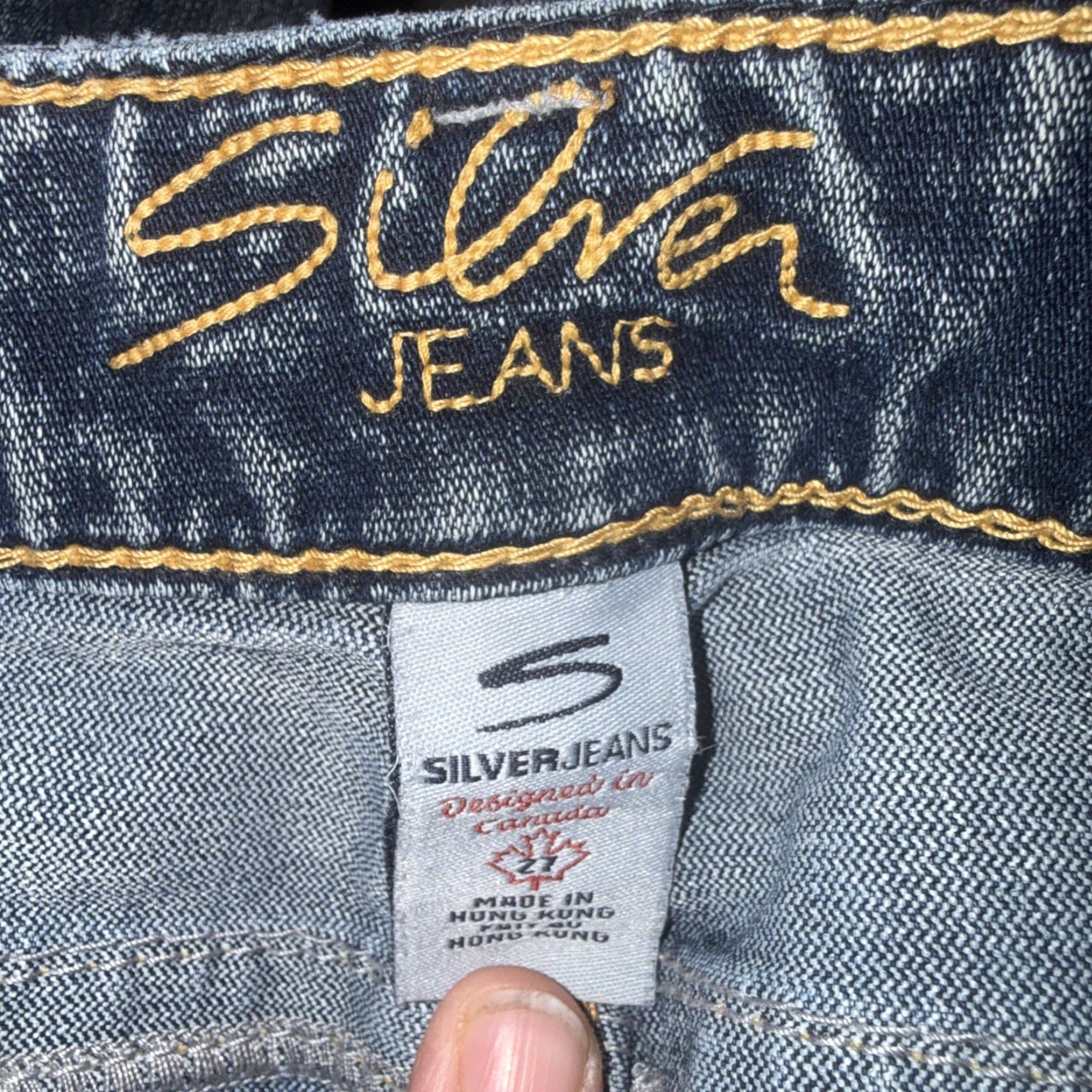 Vintage AIKO Jeans Womens 27x29 Blue Straight Regular Metal Theme 27 Womens Blue Jeans AIKO 27x29 Size 27" / US 4 / IT 40 - 5 Thumbnail