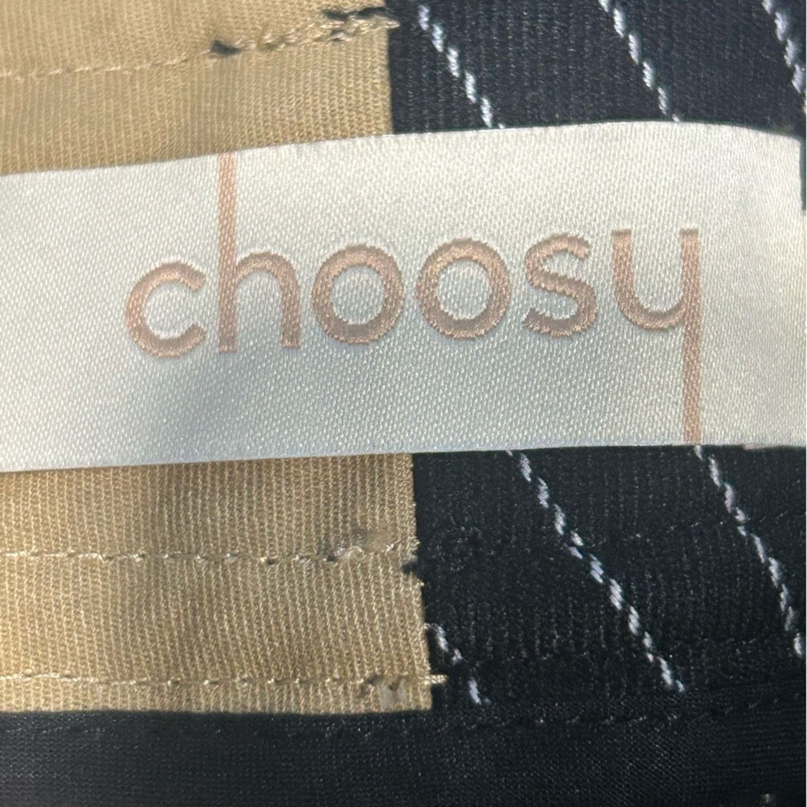 Other Choosy Night & Day Brown Dark Pinstriped Pants Cotton NWT 4 Size 27" / US 4 / IT 40 - 5 Thumbnail