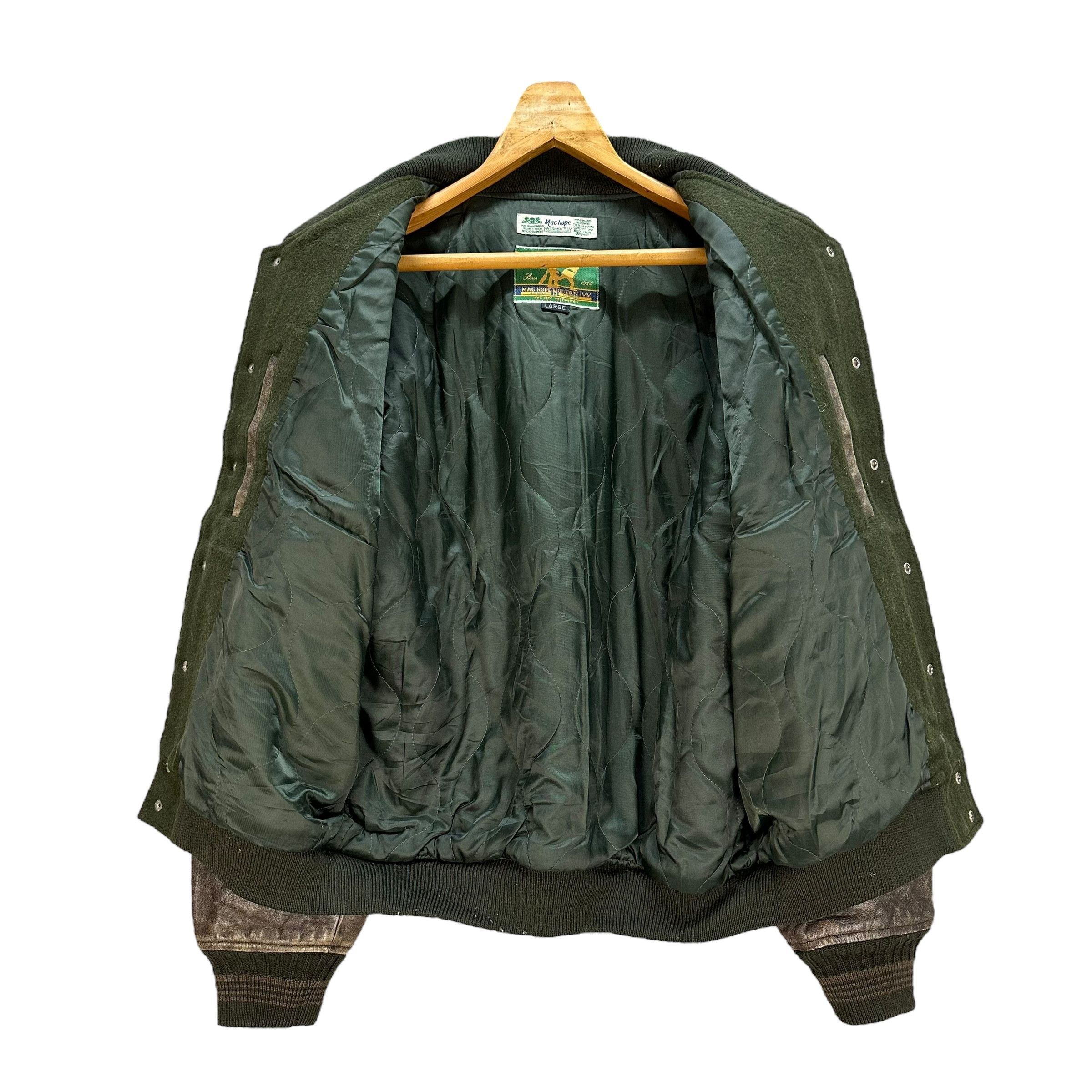 Vintage US MAC HOPE Big Logo Leather Wool Stadium Jacket #A11-0265 Size US L / EU 52-54 / 3 - 9 Thumbnail