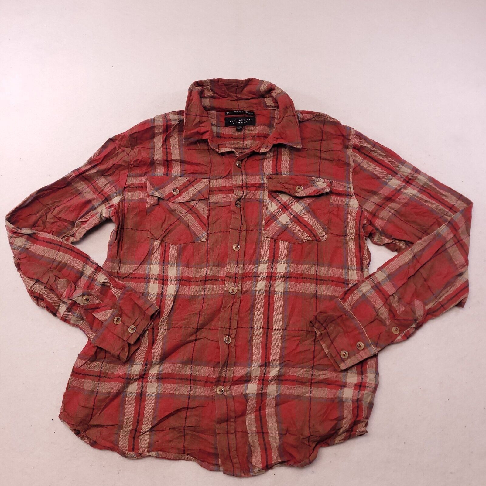 21 Men Twenty One Men Tartan Flannel Shirt Mens Size Large L Red Size US L / EU 52-54 / 3 - 2 Thumbnail