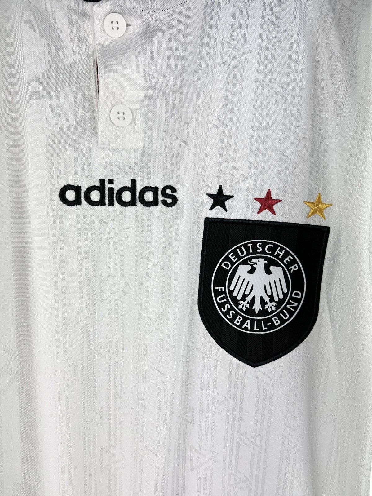 Adidas Adidas Germany 1996 Reissue Home Soccer Jersey Football Polo Size US S / EU 44-46 / 1 - 7 Thumbnail
