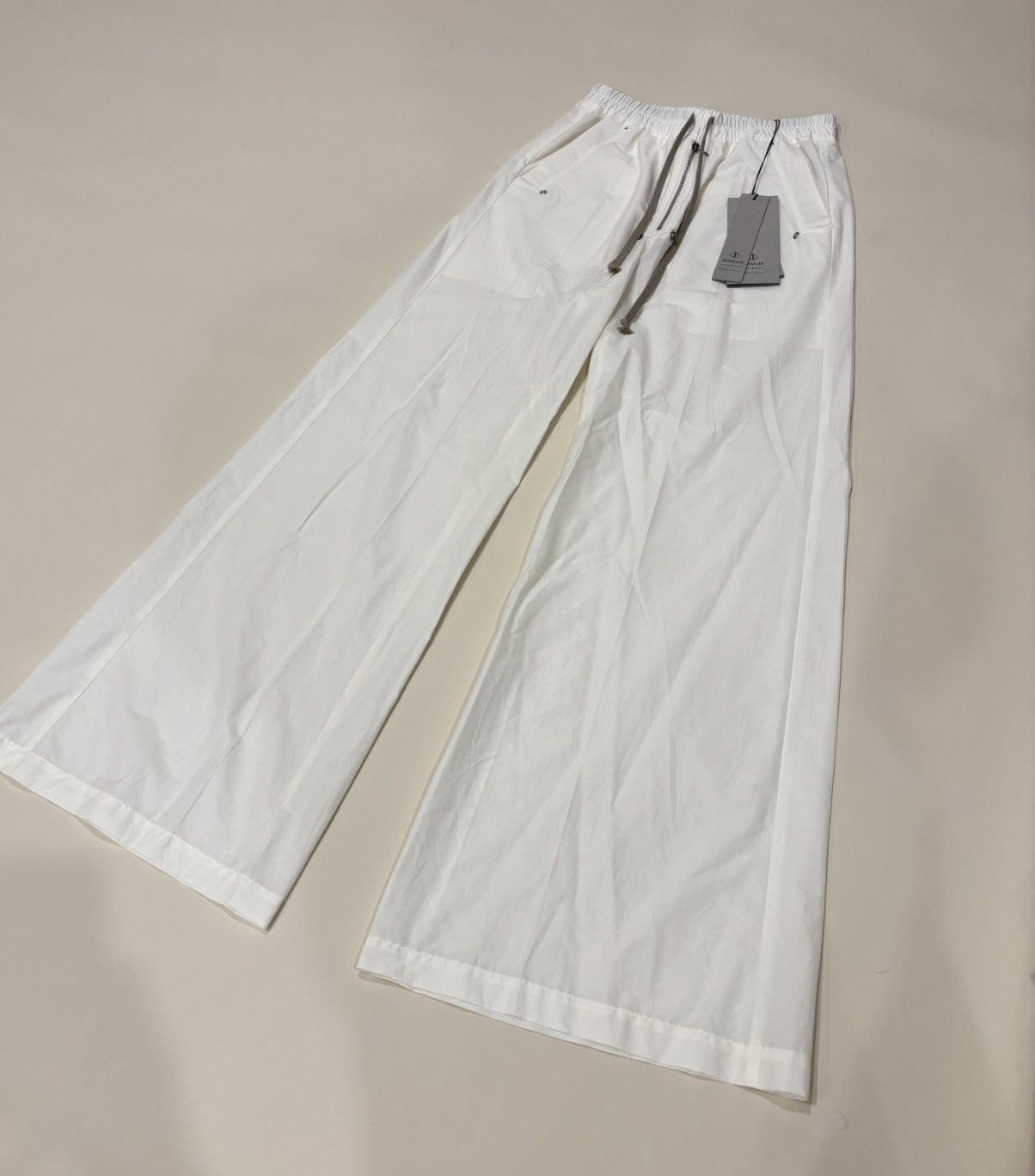 Moncler × Rick Owens Moncler x Rick Owens Strobe FW24 Wide Bela Pants Off White Size US 30 / EU 46 - 2 Thumbnail