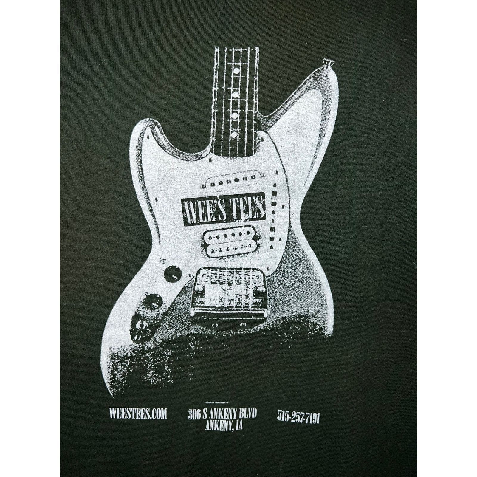 Gildan Vintage Wees Tees Shirt Green Guitar Music Graphic Tee 2000s Size US XL / EU 56 / 4 - 2 Thumbnail