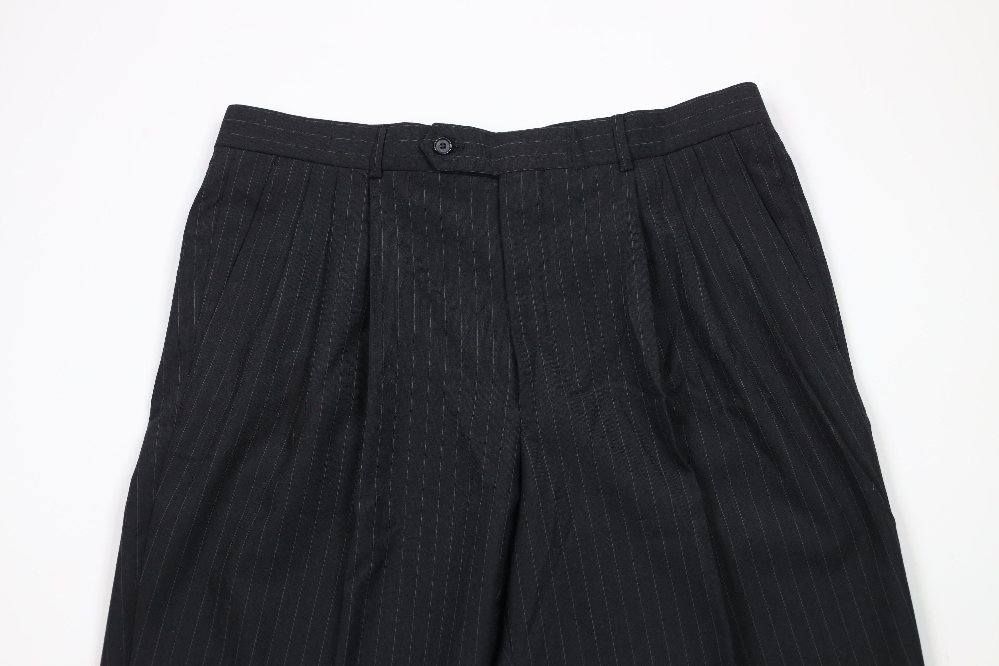 Vintage Vintage 90s Streetwear Blend Pinstriped Wide Leg Chino Pants Size US 36 / EU 52 - 2 Thumbnail