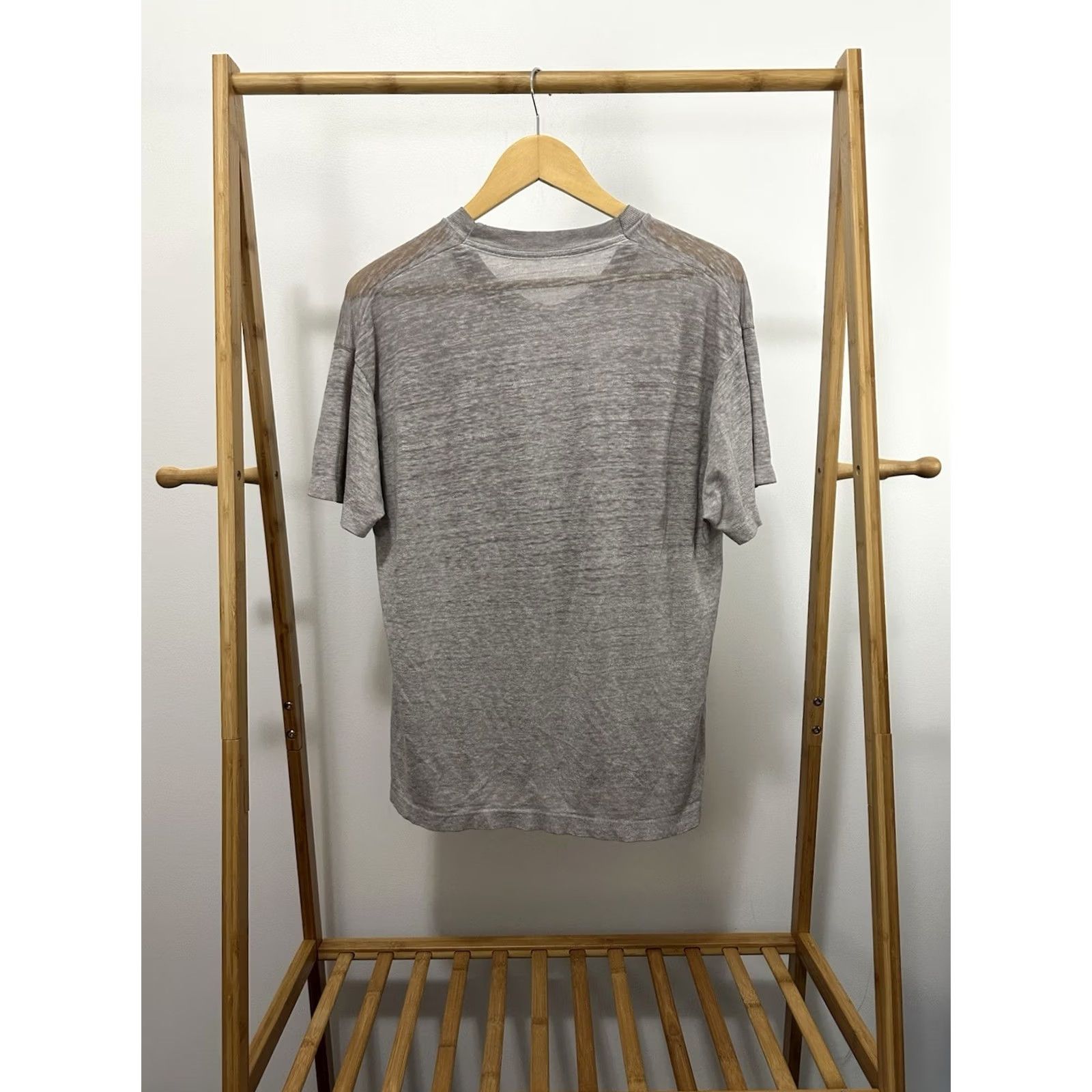 Frame VINTAGE 80s Basketball Hall Of Frame Excuses Paper Thin Burnout Worn T-Shirt XL Gray Nike Shirt Mens Size US XL / EU 56 / 4 - 2 Thumbnail