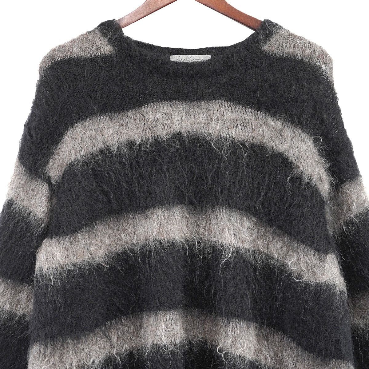 トップス Yohji Yamamoto Pour Homme BORDER KNIT 3G1P BORDER ROUND NECK KNIT – THE SHOP YOHJI YAMAMOTO