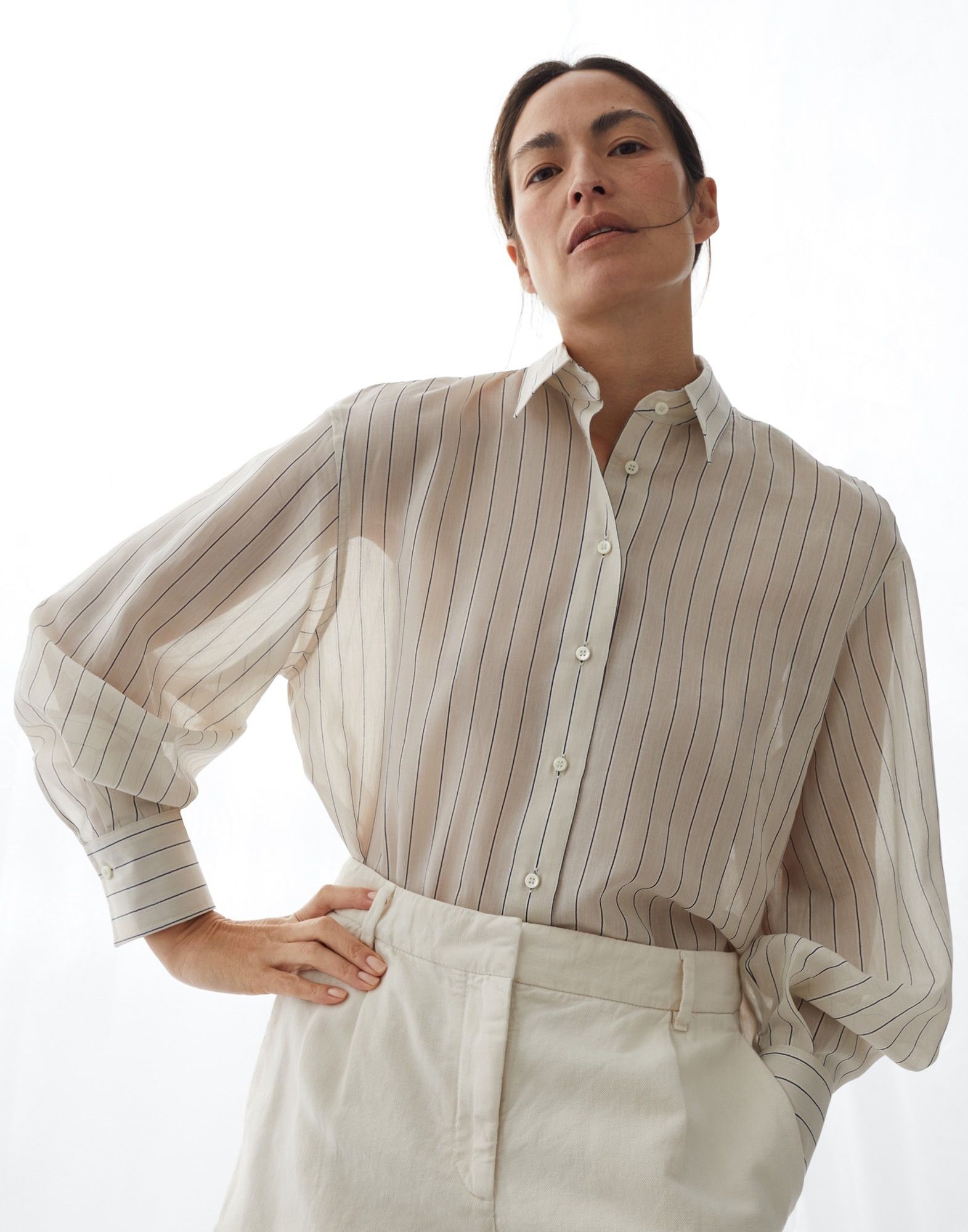 Brunello Cucinelli o1la1rc1a0325 Blouse in Multicolor Size S / US 4 / IT 40 - 3 Thumbnail