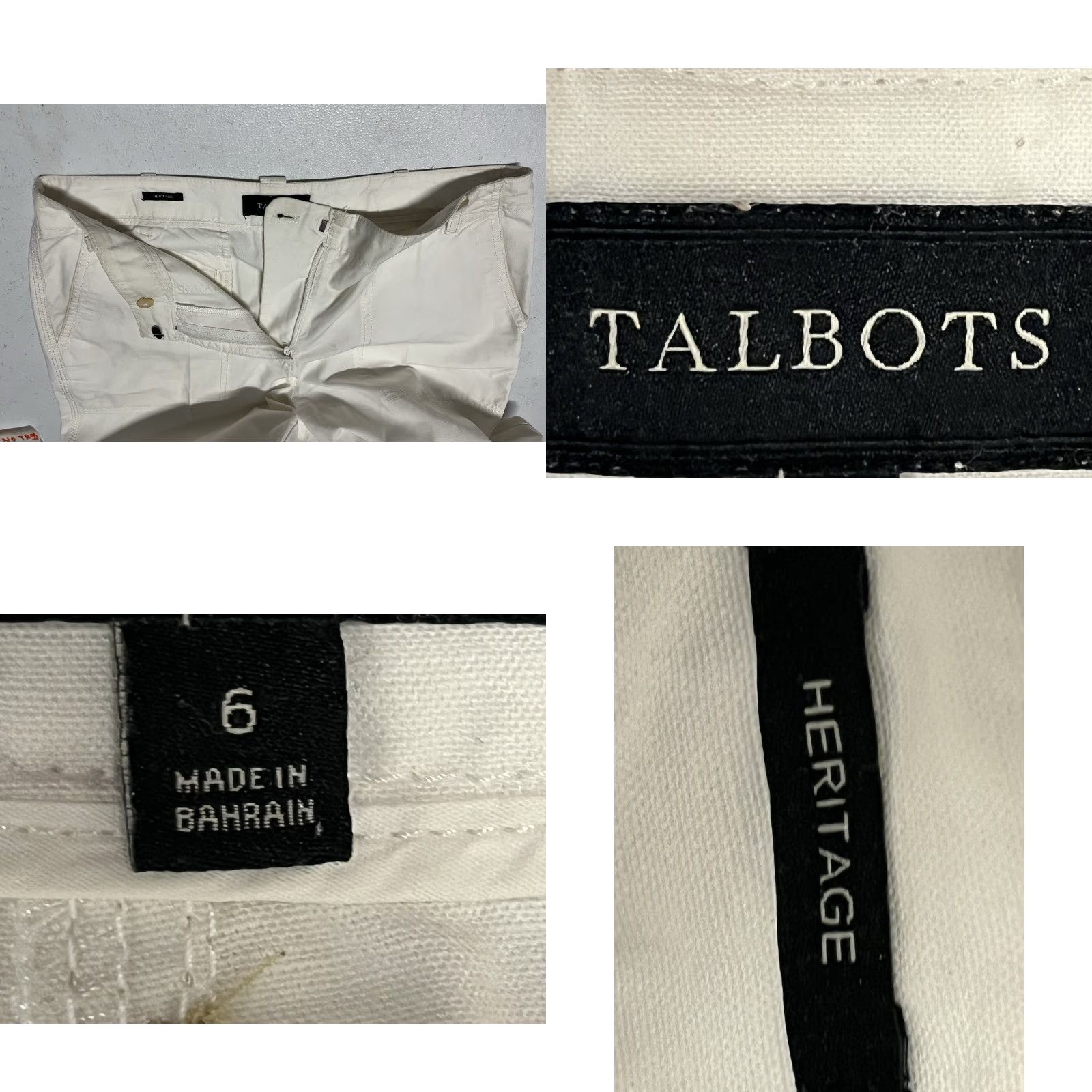 Talbots TALBOTS White Heritage Stretch Straight Leg Trousers Pants Size 6 See Pics Size 28" / US 6 / IT 42 - 8 Thumbnail
