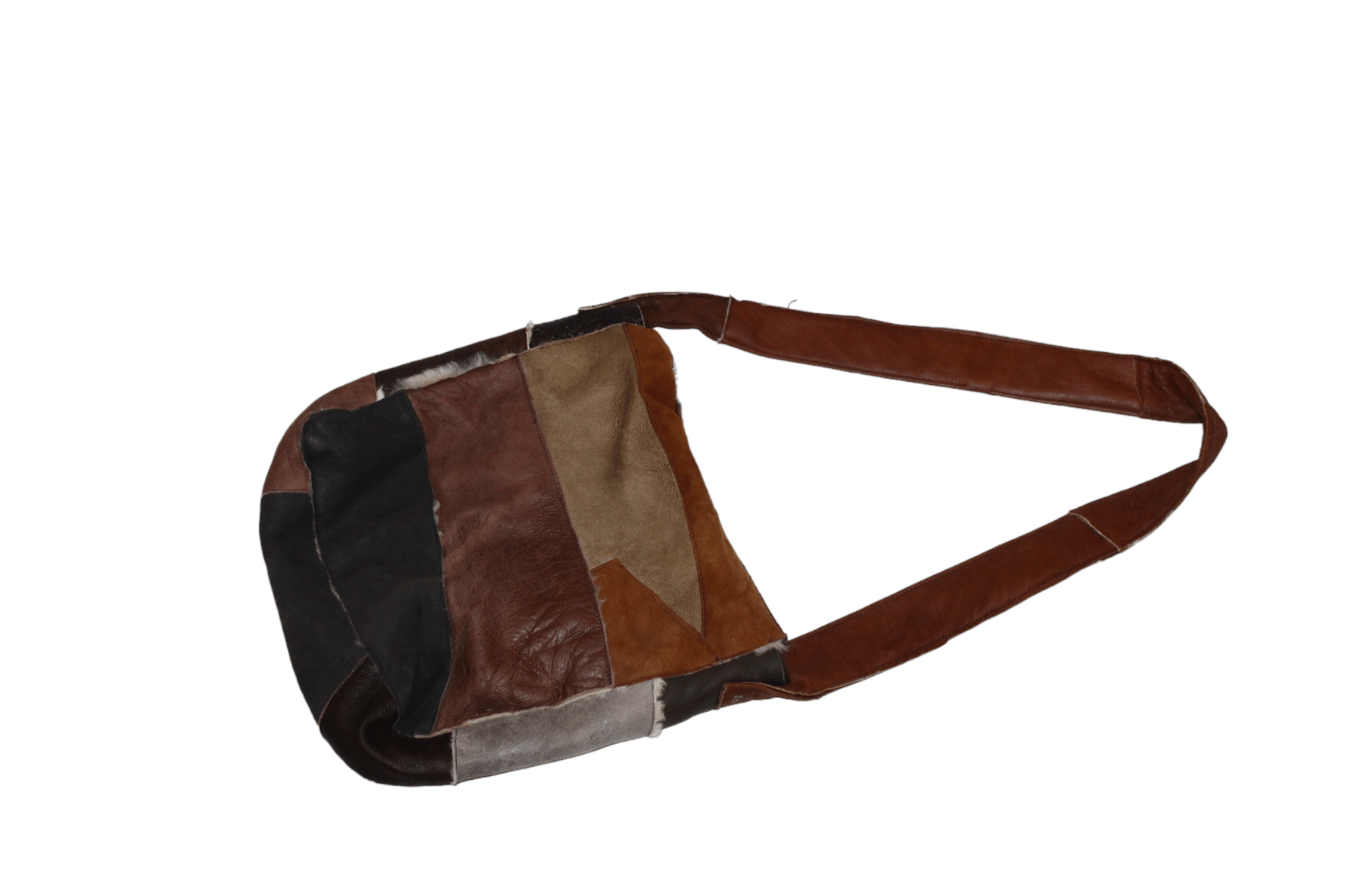 Beauty Beast VTG 🔥 H.F. Greenfield & Sons London shearling patchwork bag Size ONE SIZE - 4 Thumbnail