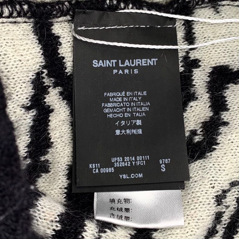 Saint Laurent Paris Saint Laurent Black and White Knit Sweater-2507 Size US S / EU 44-46 / 1 - 5 Thumbnail