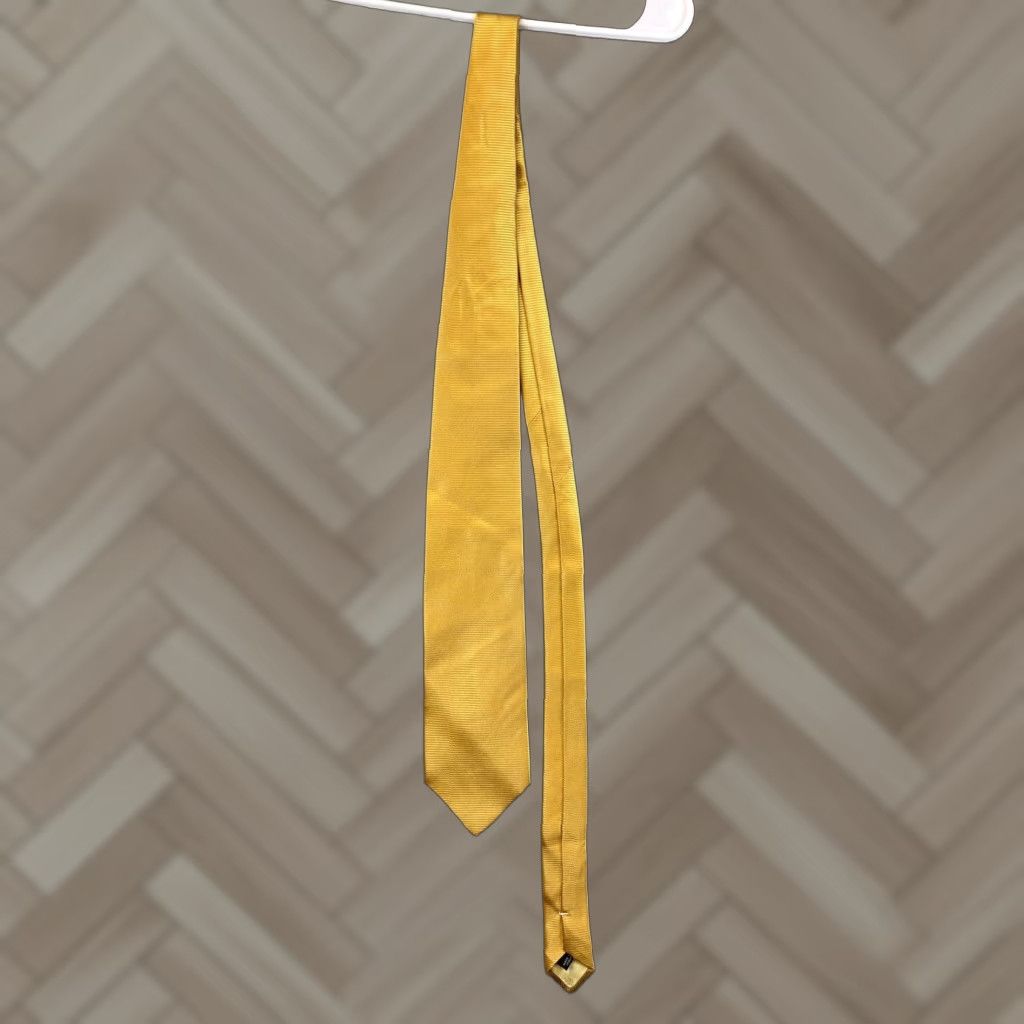 Jos. A. Bank Jos. A. Bank Men's Silk Tie - Yellow Geometric Pattern, Gold, 58.5" Retail 9 Size ONE SIZE - 1 Thumbnail