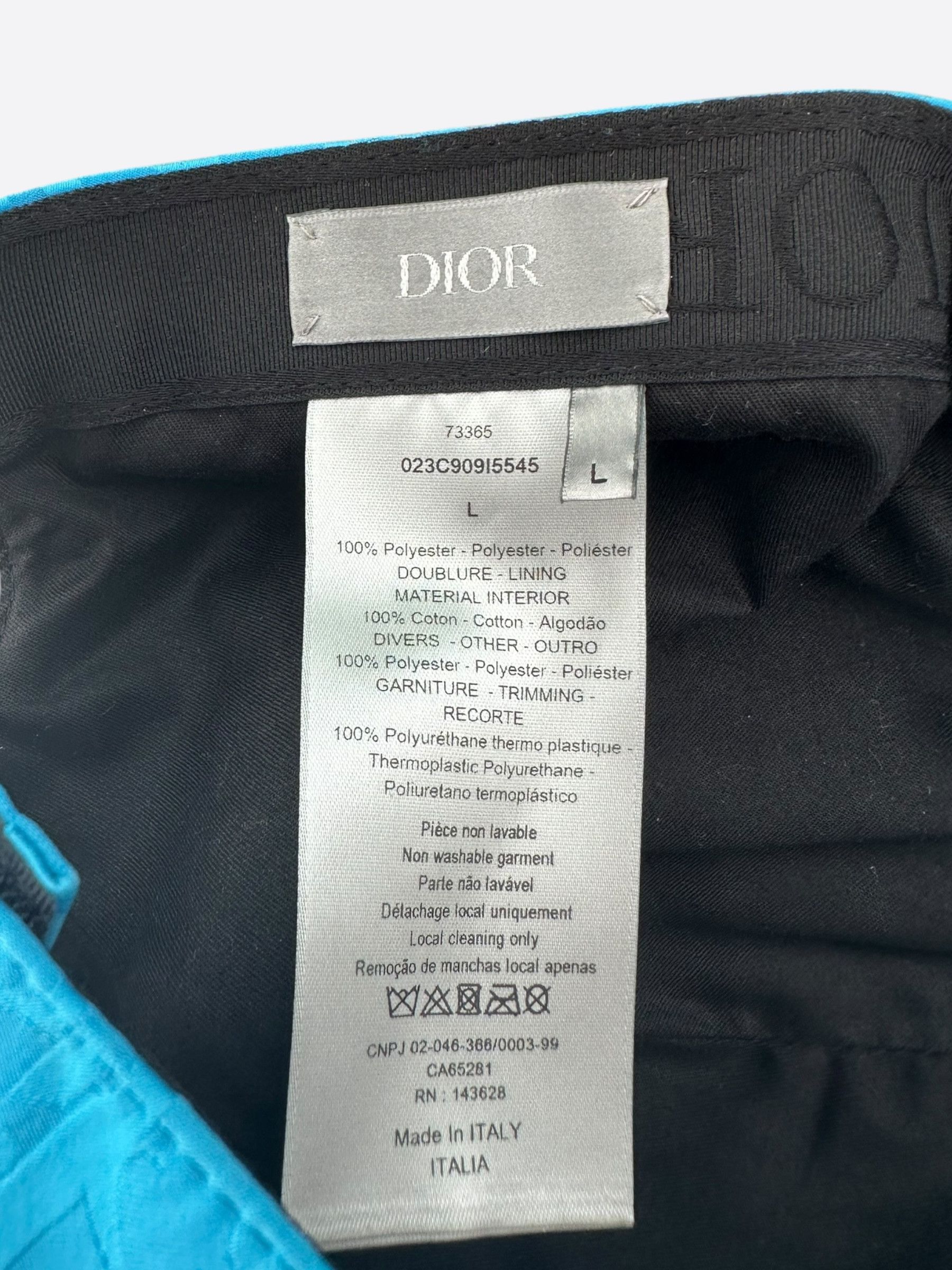 Dior Dior Light Blue Oblique Hat Size ONE SIZE - 5 Thumbnail