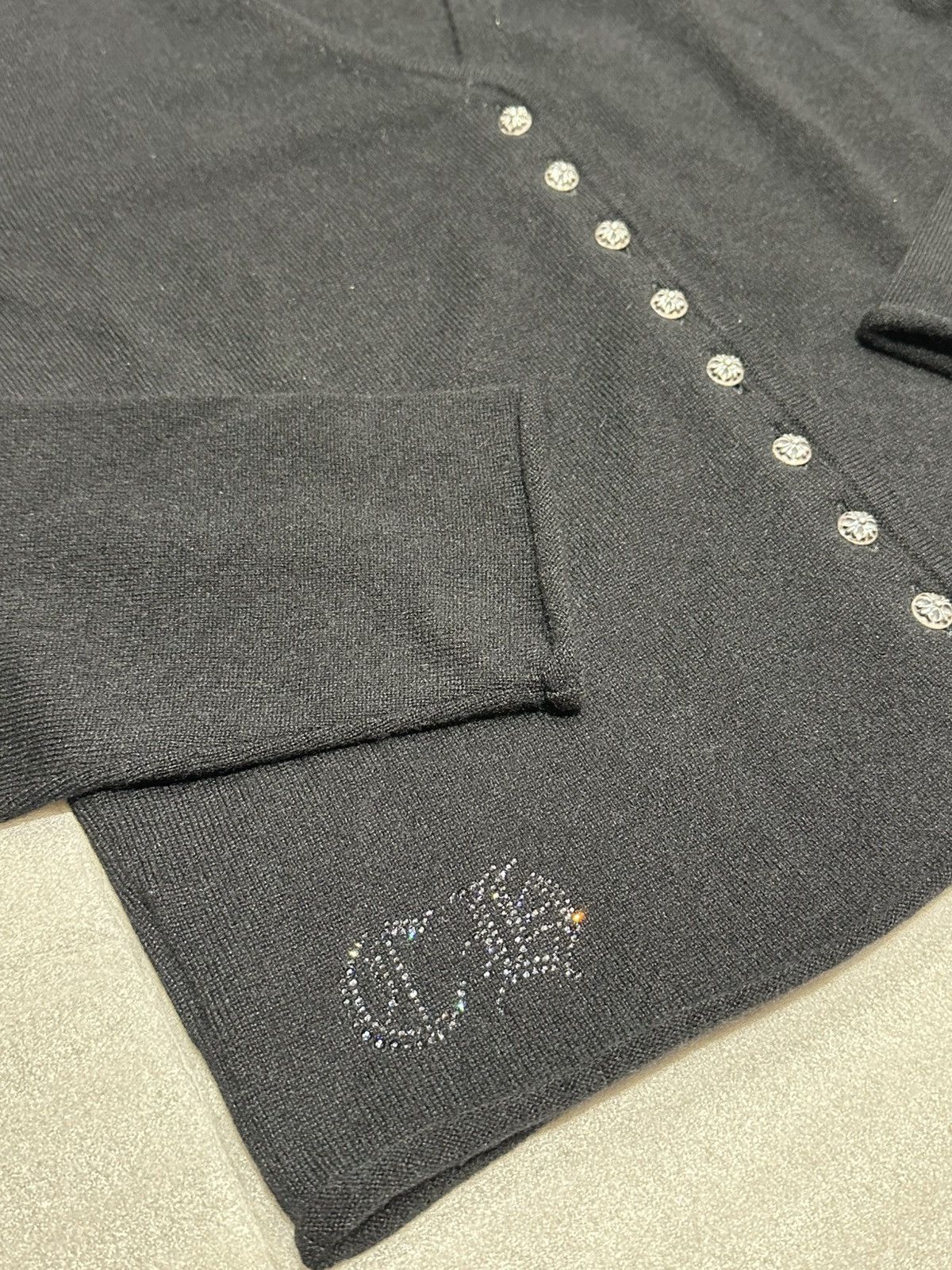 Chrome Hearts Chrome Hearts Rhinestone Floral Hearts Cardigan Size M / US 6-8 / IT 42-44 - 3 Thumbnail