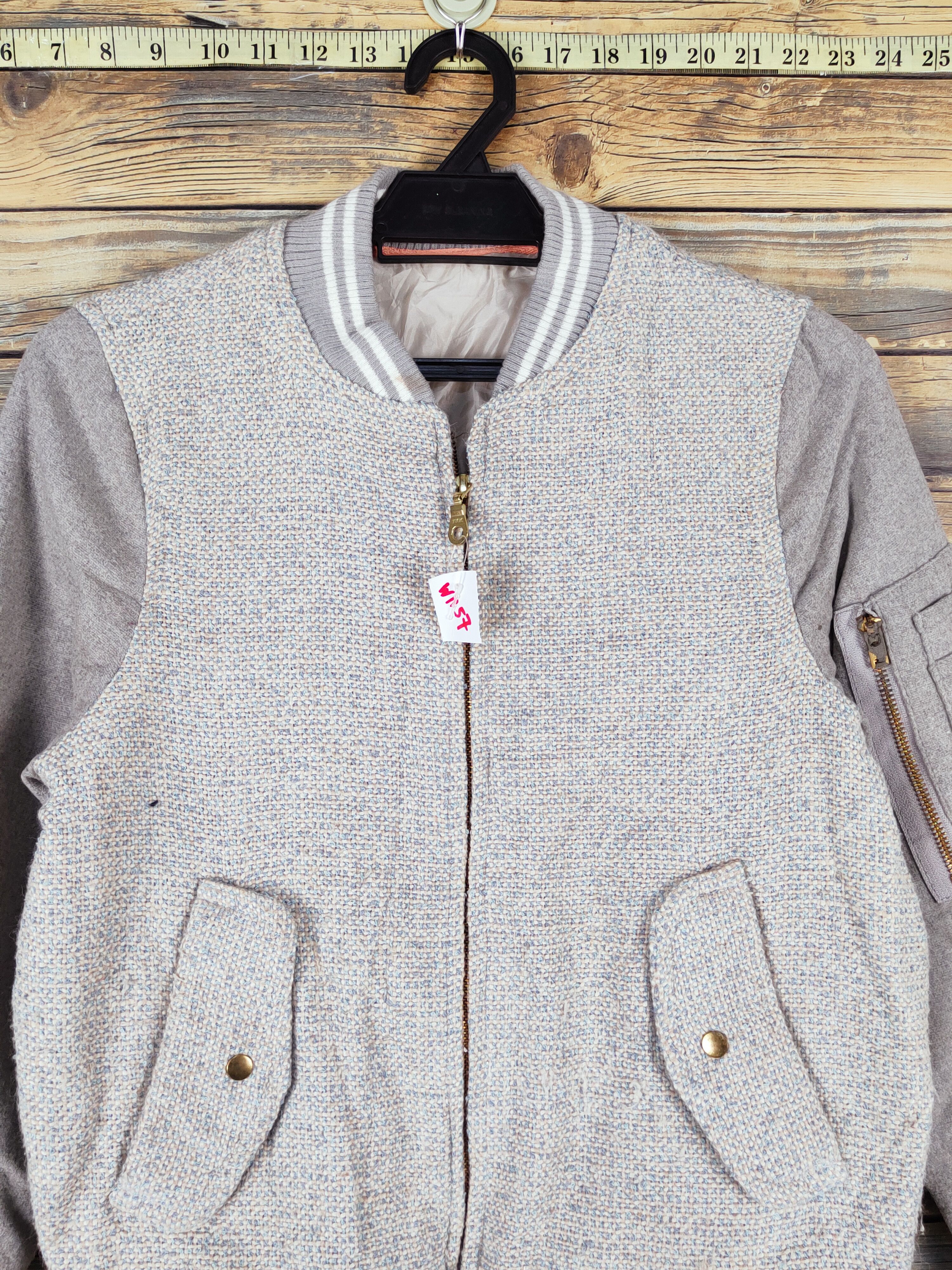 Japanese Brand DL Clice de Paris Gray varsity Jackets #W1157 Size S / US 4 / IT 40 - 2 Thumbnail