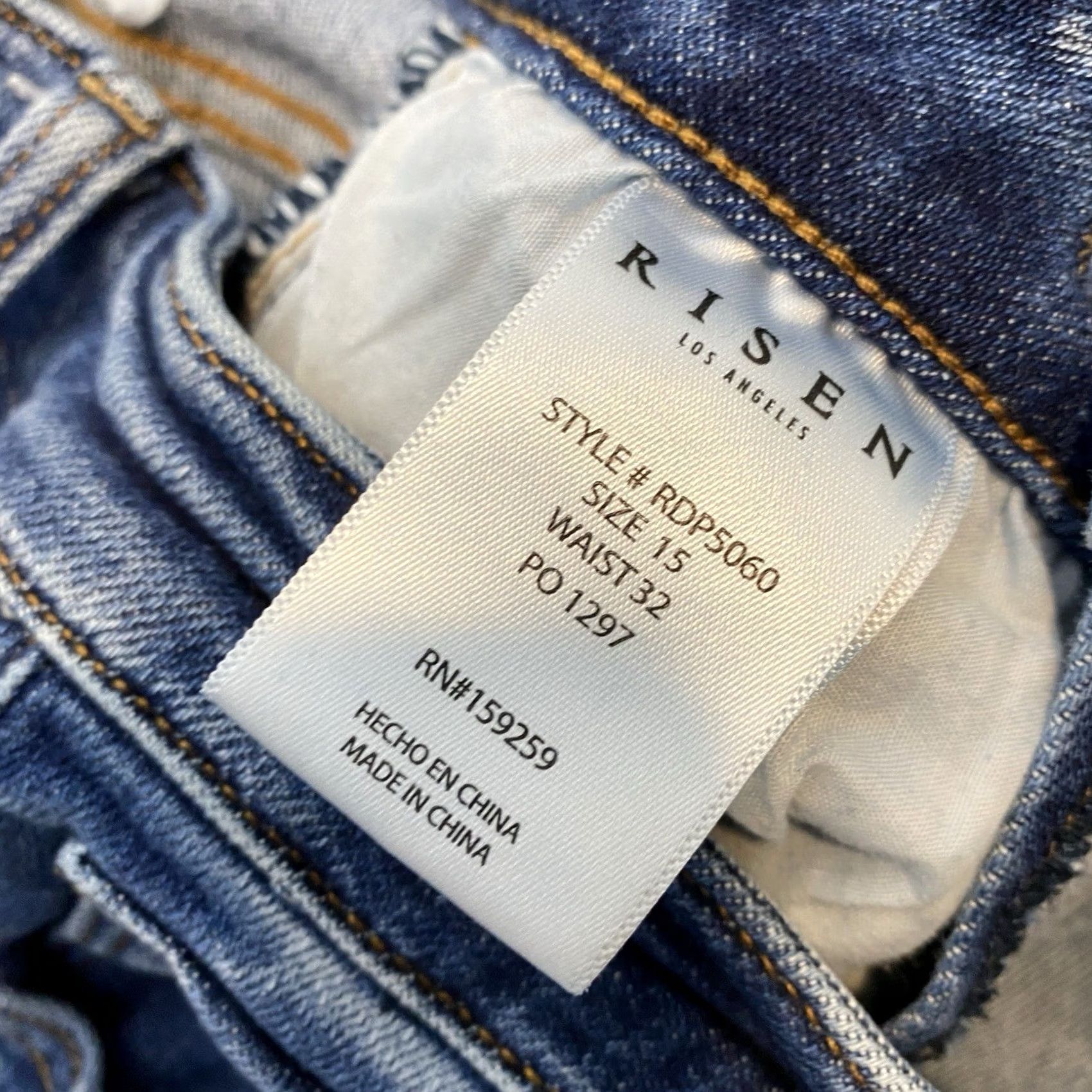 Vintage Risen Jeans Women's 32 High Rise Crossover Asymmetrical Zipper Denim Boho Blue Size 24" / US 00 / IT 34 - 6 Thumbnail