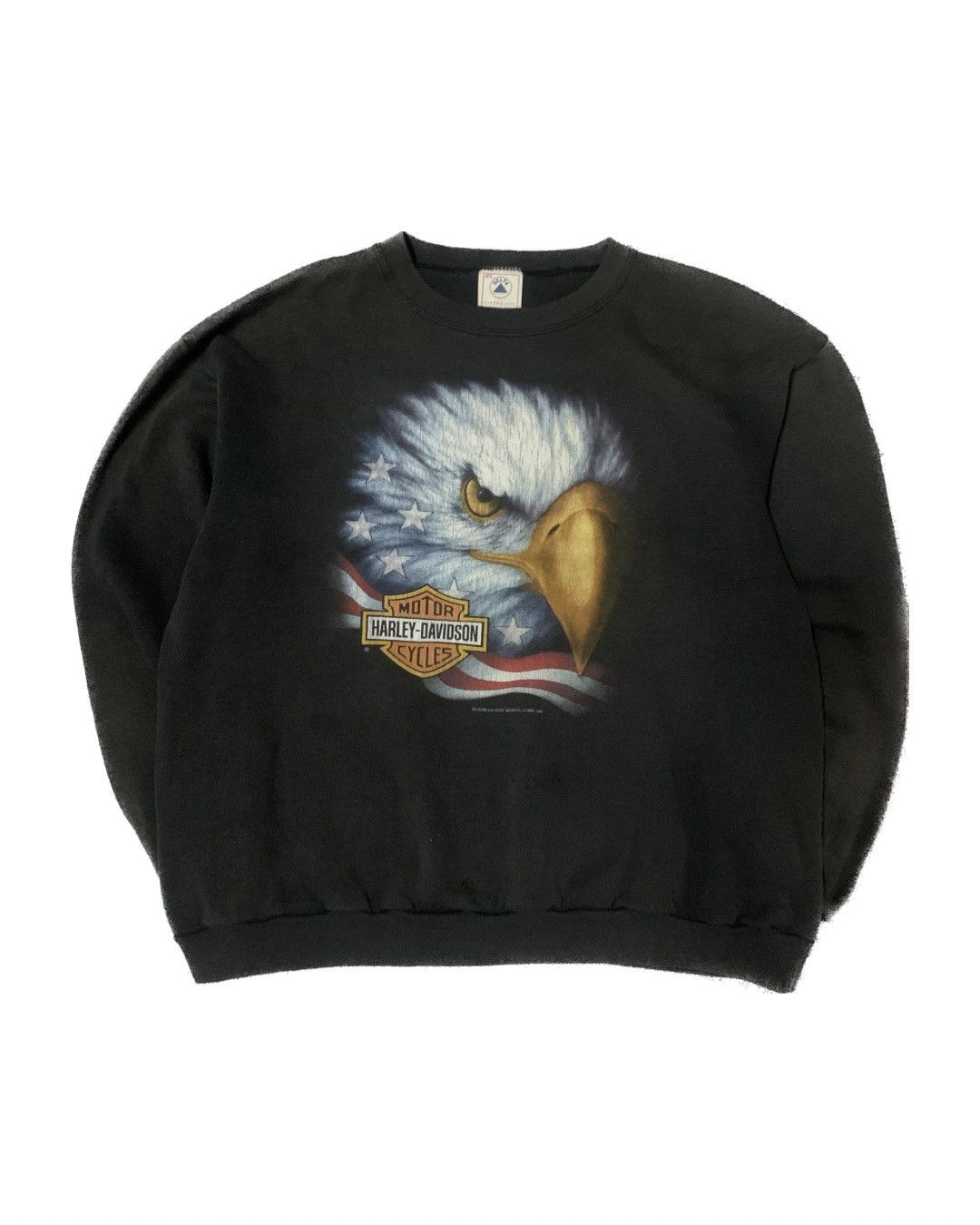 Harley Davidson 💎 Vintage 3D Emblem 1992 Harley Davidson Sweatshirts Size US XL / EU 56 / 4 - 1 Thumbnail