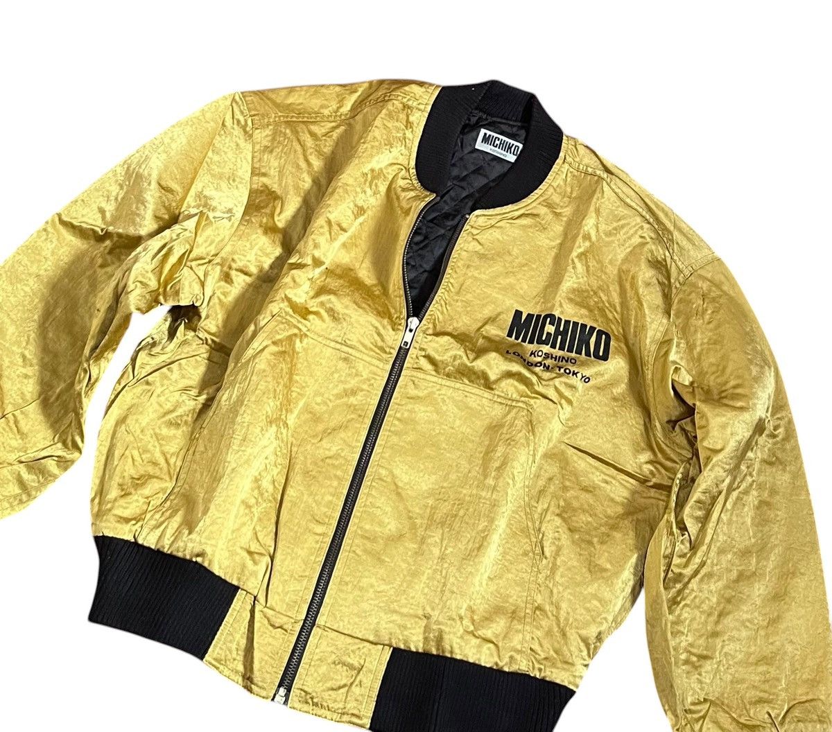 Michiko Koshino London TAX FREE 🇺🇸 Vintage michiko koshino gold bomber jacket Size US XL / EU 56 / 4 - 2 Thumbnail