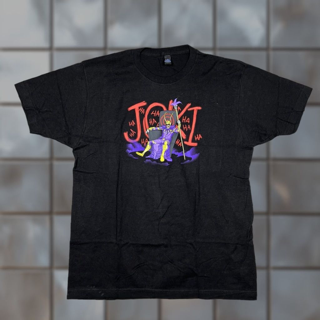 Vintage Loot Crate Marvel Loki DC Joker Mashup Joki Unisex T-Shirt Large Black Graphic Tee Short Sleeve Crew Neck Men XXXXXX Size US L / EU 52-54 / 3 - 1 Thumbnail