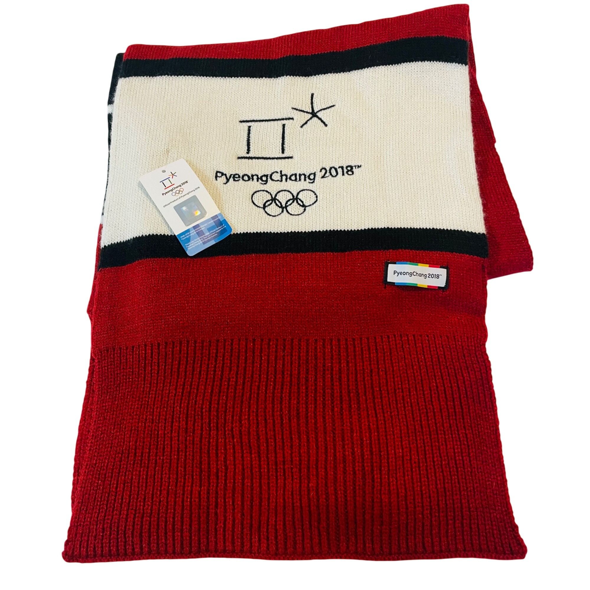 Other PyeongChang 2018 Official Red Olympic Winter Games Scarf Wor Size ONE SIZE - 2 Thumbnail