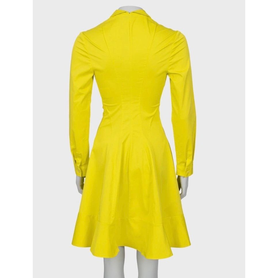 Christian Dior Monsieur Christian Dior Yellow Cotton Fitted Shirt Dress IT 42/M Size M / US 6-8 / IT 42-44 - 3 Thumbnail