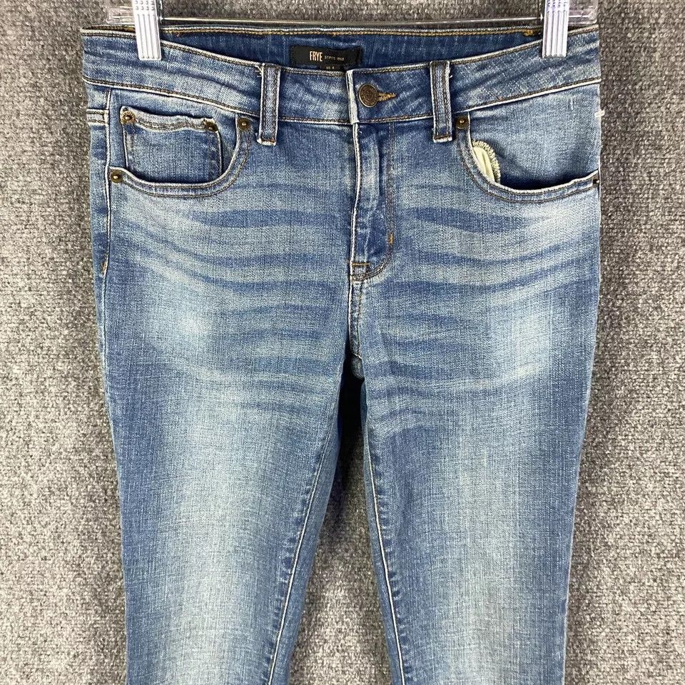 Frye Frye Jeans Women's Size 4 Skinny Denim Stretch Blue Mid Rise Size 27" / US 4 / IT 40 - 2 Thumbnail