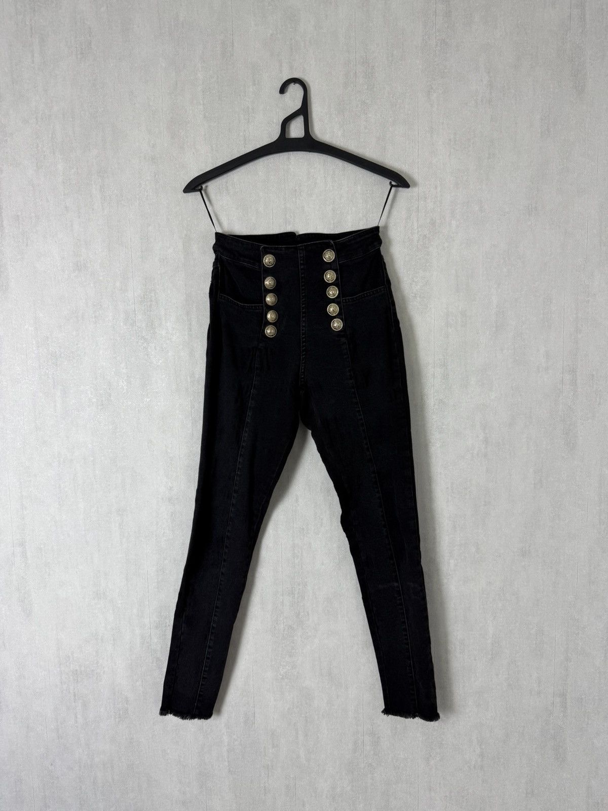 Balmain Balmain Paris Women’s Gold Buttons Denim Jeans Pants Size 36 Size 26" / US 2 / IT 38 - 2 Thumbnail