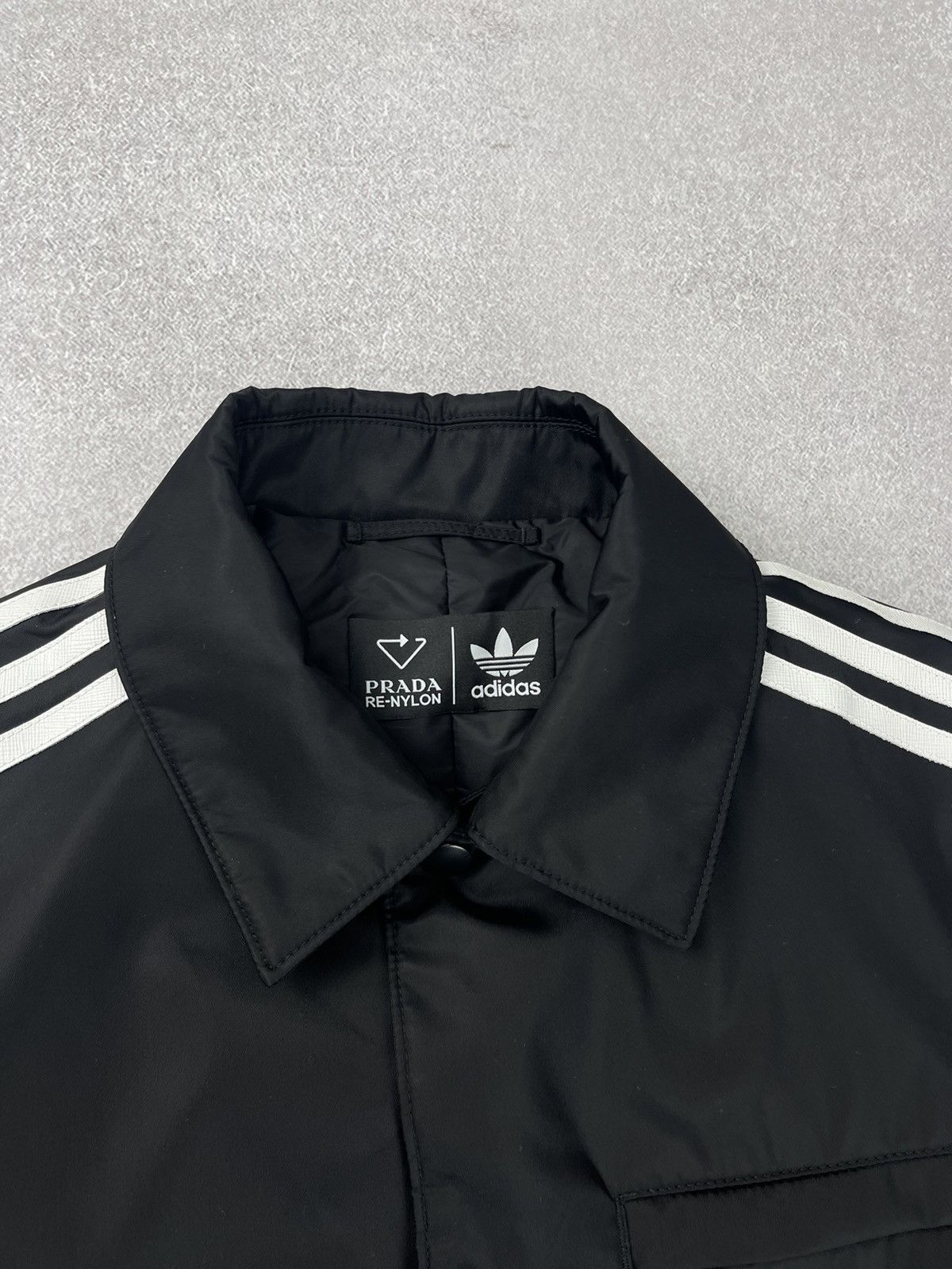 Adidas × Prada Re-Nylon Track Coat Black Jacket Size S