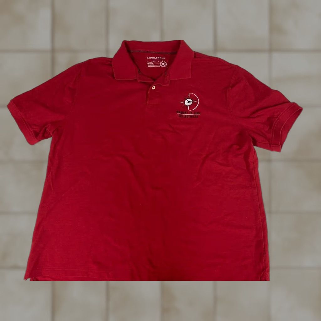 Vintage Saddlebred Polo Shirt Mens XL Red Solid Short Sleeve Collared Knit Polyester Logo Breathable Golf Vintage: No (if allowed) Size US XL / EU 56 / 4 - 1 Thumbnail