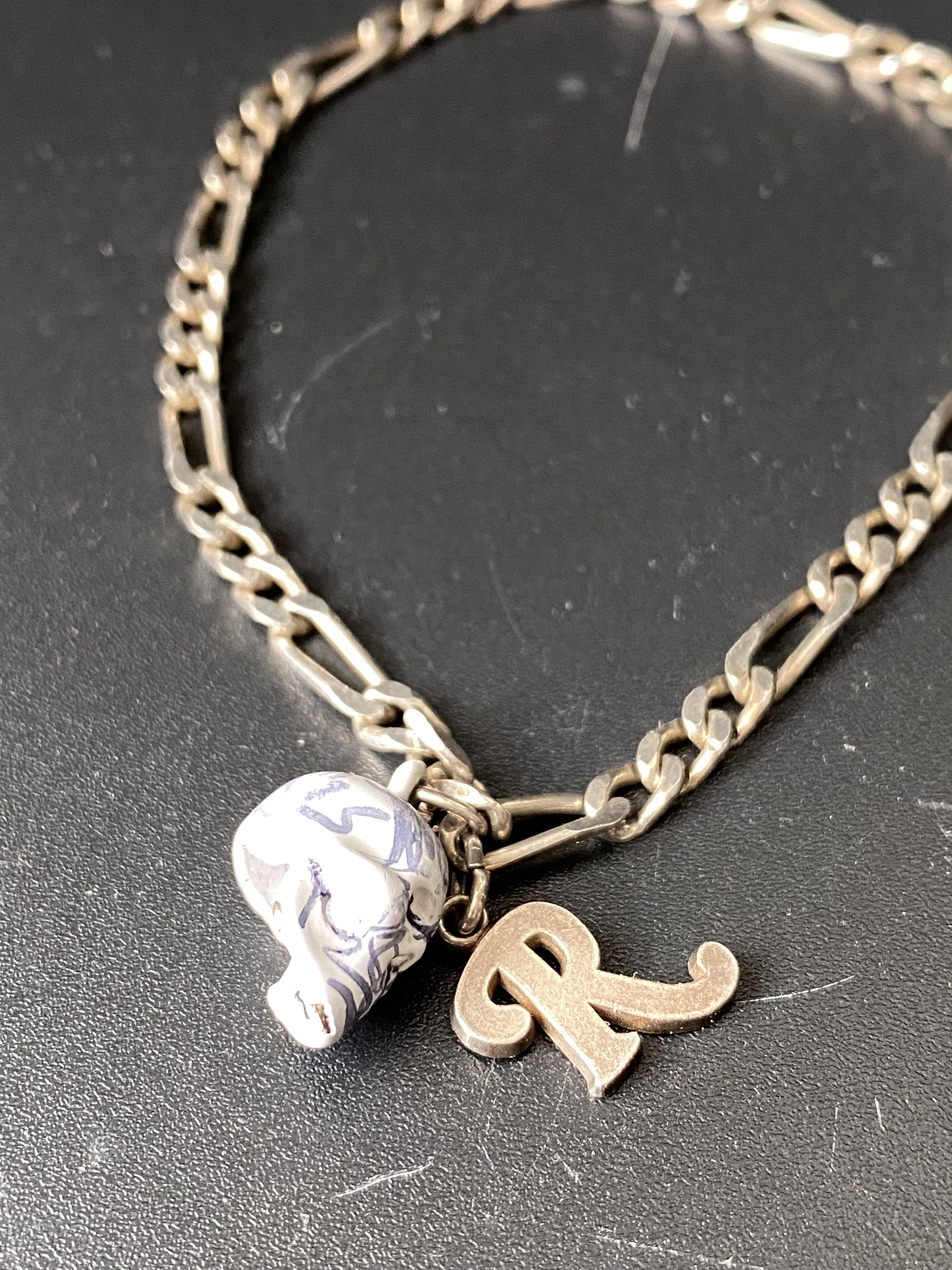 S/S 2004 "May the Circle Be Unbroken" Painted Skull Bracelet, view 4