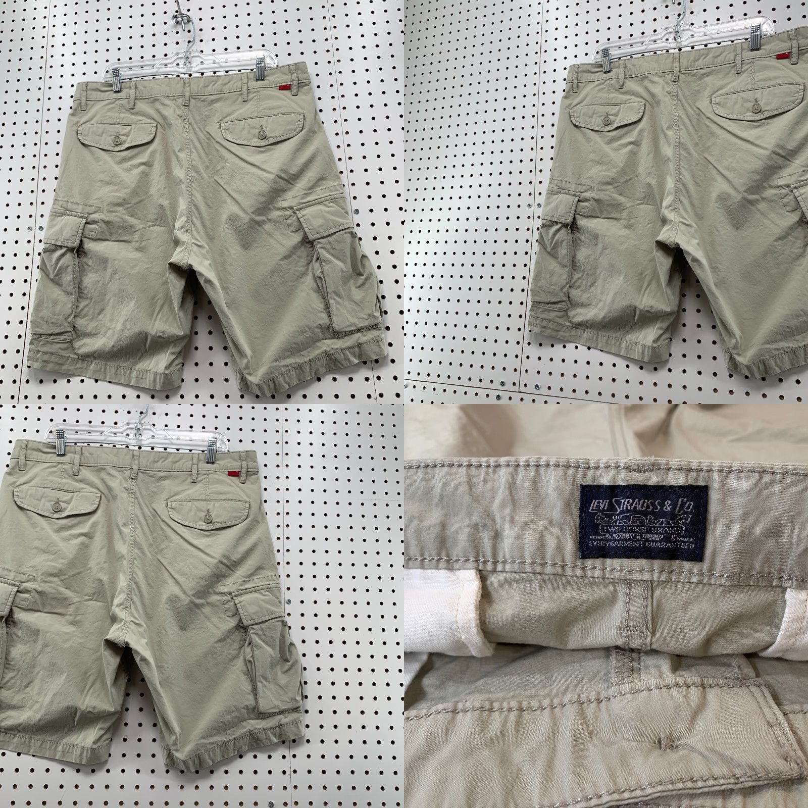 Levi's VINTAGE Levi's Cargo Shorts Mens 36x10 Ivory Utility Military Casual Outdoor Mens Cargo Shorts Pant Size US 36 / EU 52 - 8 Thumbnail
