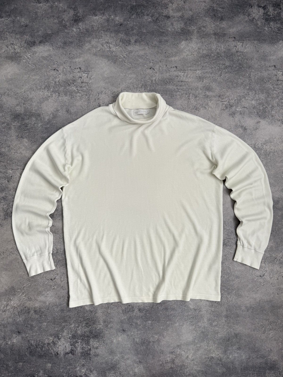 Sunspel Sunspel White Turtleneck Long Sleeve T-Shirt Tee Vintage Y2K Size US L / EU 52-54 / 3 - 2 Thumbnail