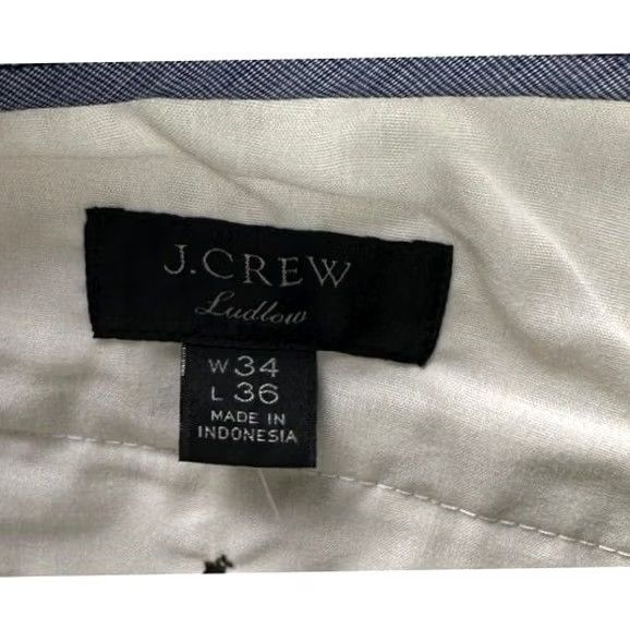 Vintage J Crew Ludlow Chino Pants Men 34X36 Slim Straight Flat Front Tan Beige 3XDry NWT Size US 34 / EU 50 - 3 Thumbnail