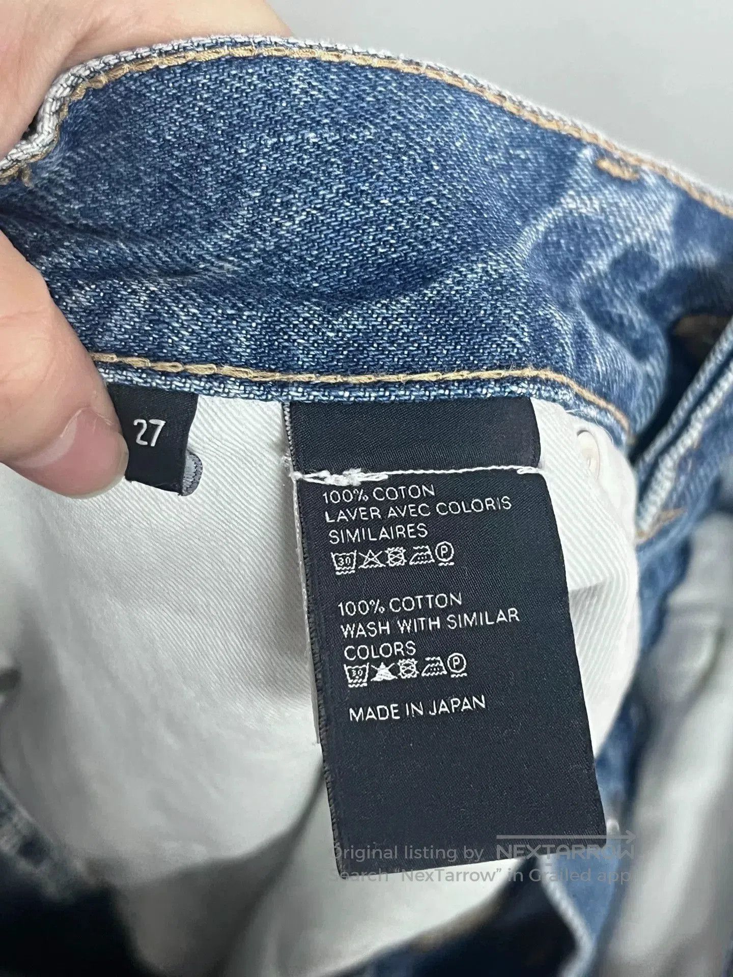 Celine Celine Wesley Washed Blue Frayed Jeans. Size 27" / US 4 / IT 40 - 4 Thumbnail