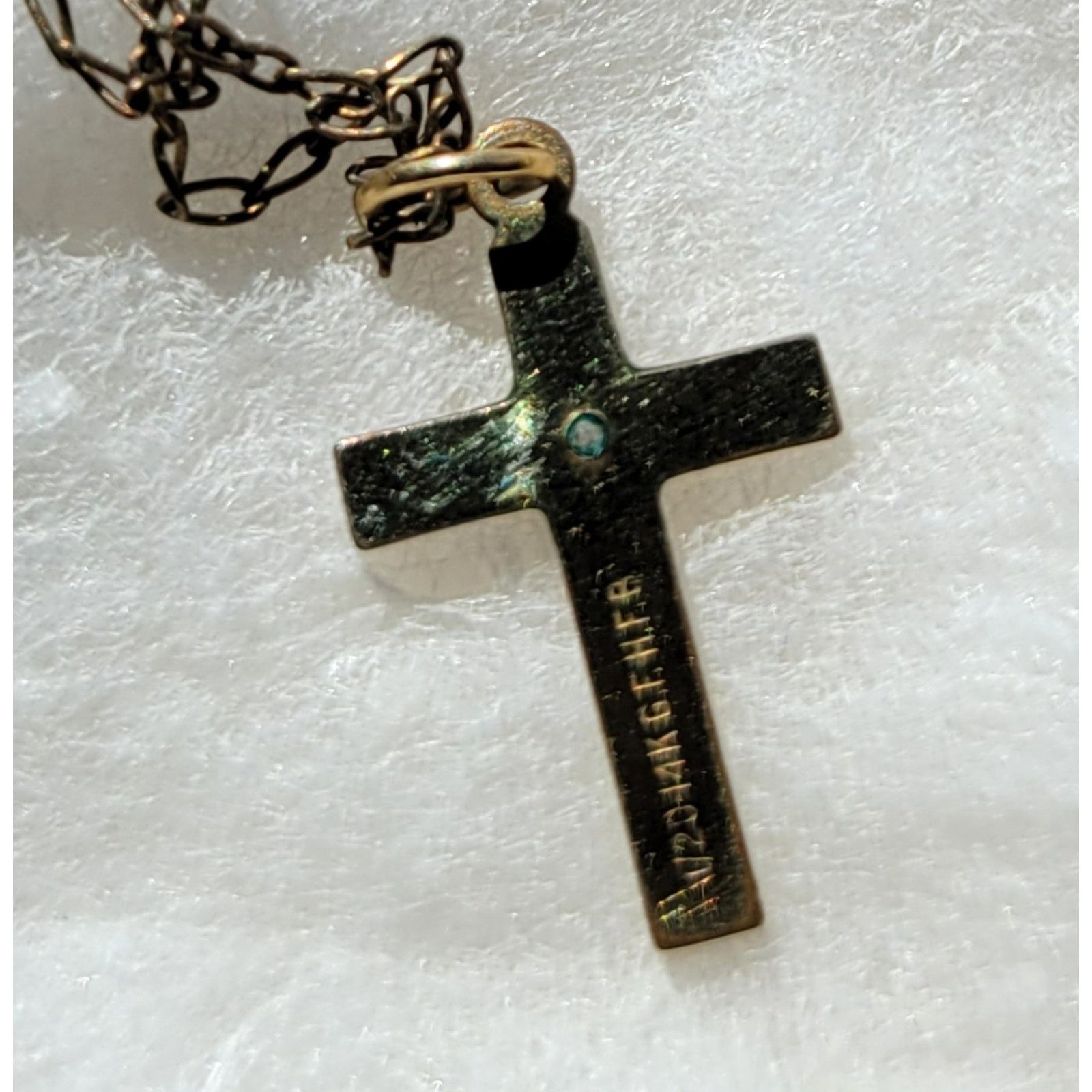 Other HFB 1/20 14k G.F. Gold Filled Cross 18" Link Chain Necklace Size ONE SIZE - 5 Thumbnail
