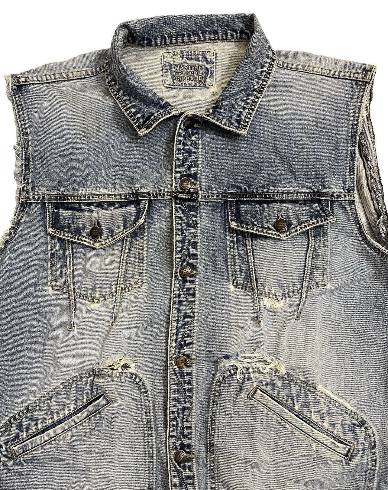 Marithe + Francois Girbaud Marithe Francois Girbaud denim jacket sleevless Size US XXL / EU 58 / 5 - 4 Thumbnail
