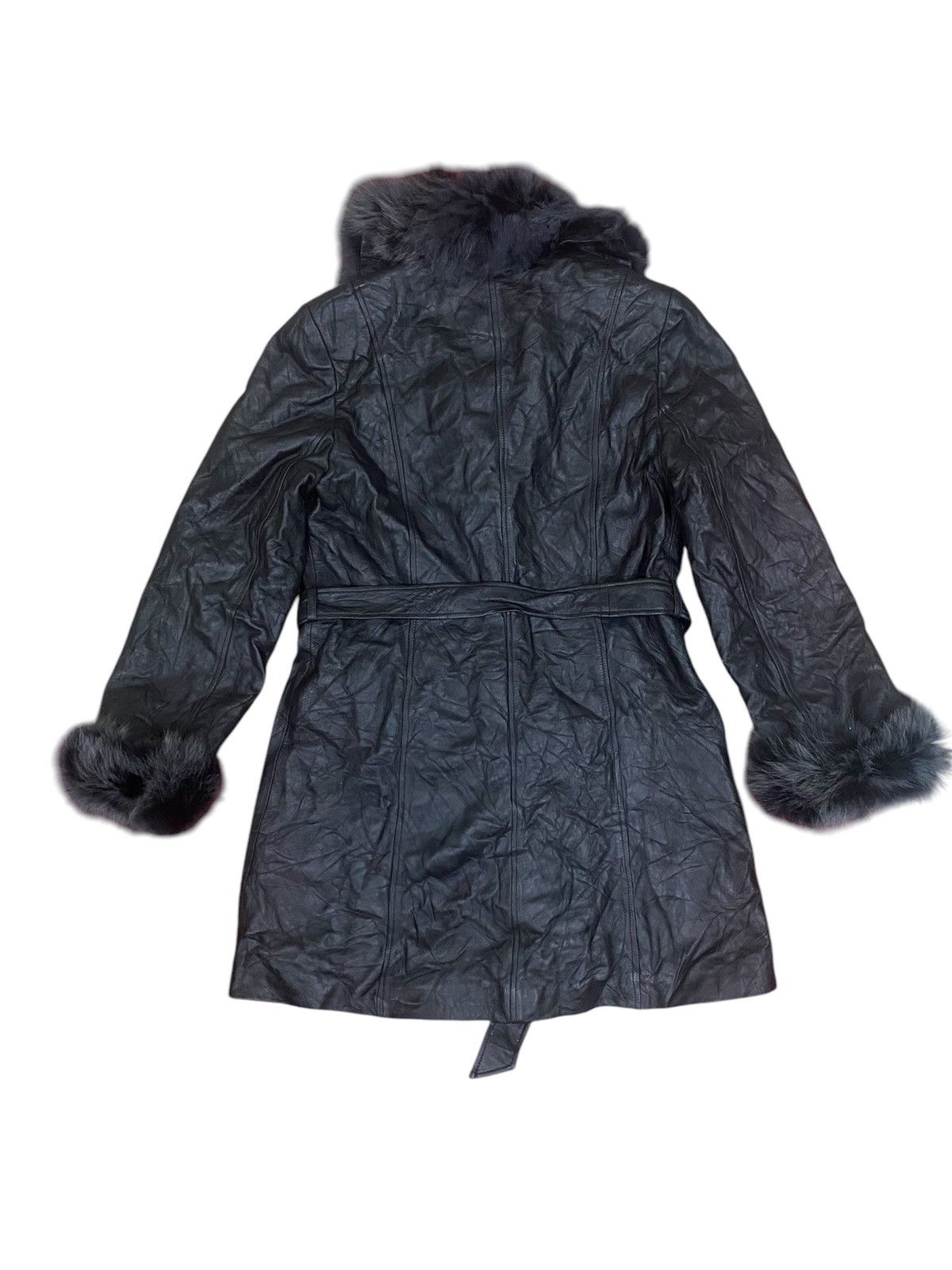 Balmain × Vintage Balmain Fur Fox Shearling Leather Coat Jacket Size S / US 4 / IT 40 - 2 Thumbnail