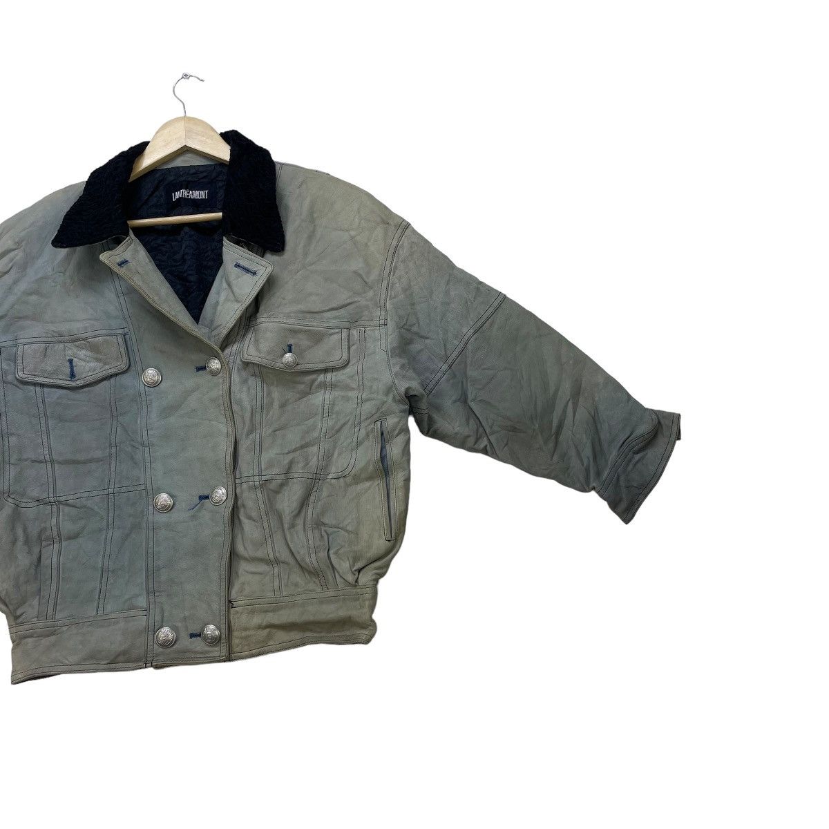 Japanese Brand Japanese Brand Lautreamont Double Collaar Leather Jacket Size M / US 6-8 / IT 42-44 - 7 Thumbnail