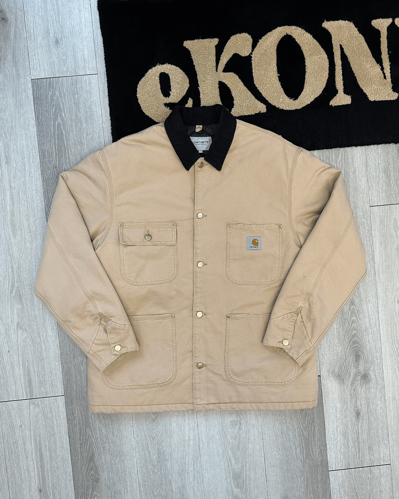 carhartt Stussy Chore Coat ベージュ Carhartt × Carhartt Wip × Stussy Stussy x Carhartt WIP Chore coat
