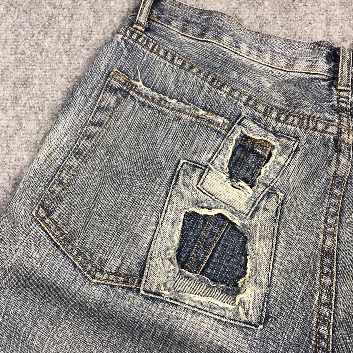 Japanese Brand JOGE MARTIN BAGGY DENIM PATCHWORK DISTRESSED JEANS PANTS Size US 32 / EU 48 - 12 Thumbnail