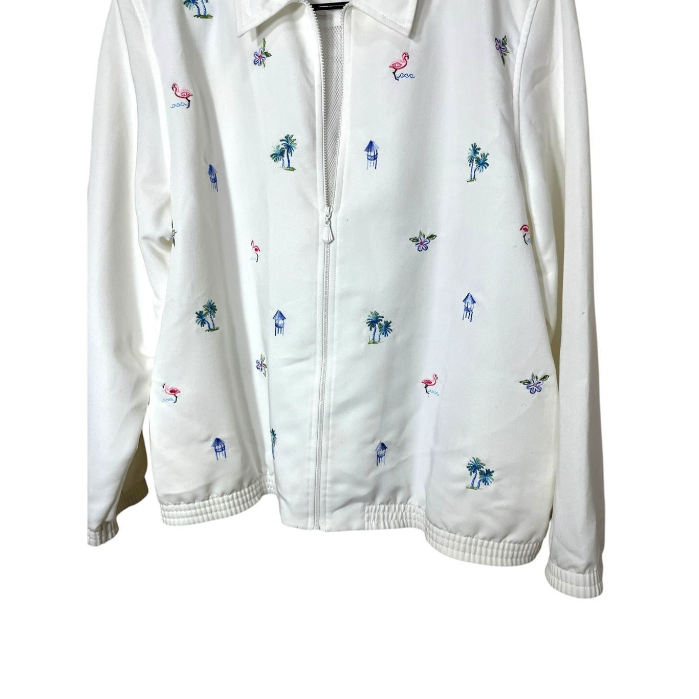Other Vintage Alfred Dunner Embroidered Jacket Size 14 Tropical Fl Size L / US 10 / IT 46 - 3 Thumbnail