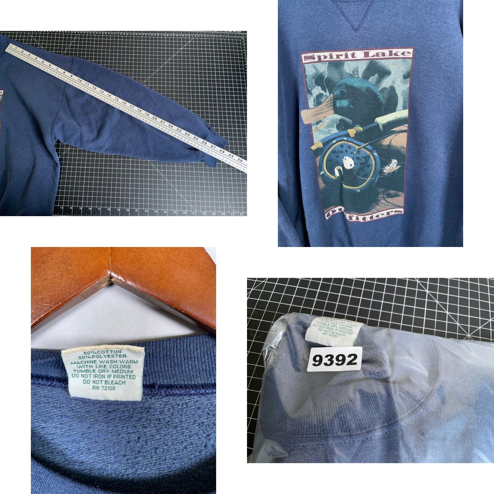 ESPIRIT VINTAGE Spirit Lake Outfitters Sweatshirt Men XL Blue Mallard Print (2XL Tag) Size US XL / EU 56 / 4 - 8 Thumbnail