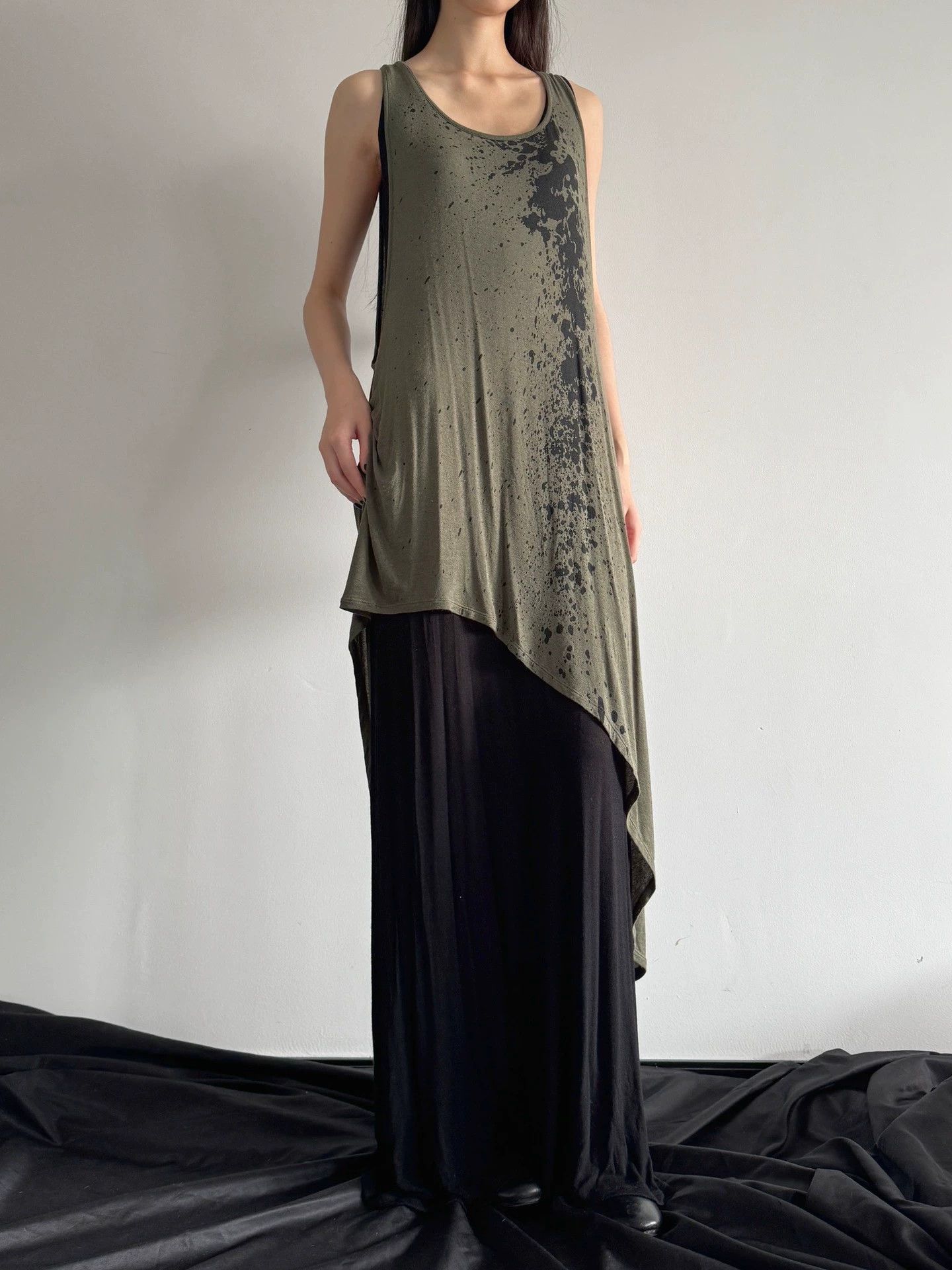 Other Italian Layered Ink-Drip Stretch Irregular Dress Size S / US 4 / IT 40 - 8 Thumbnail