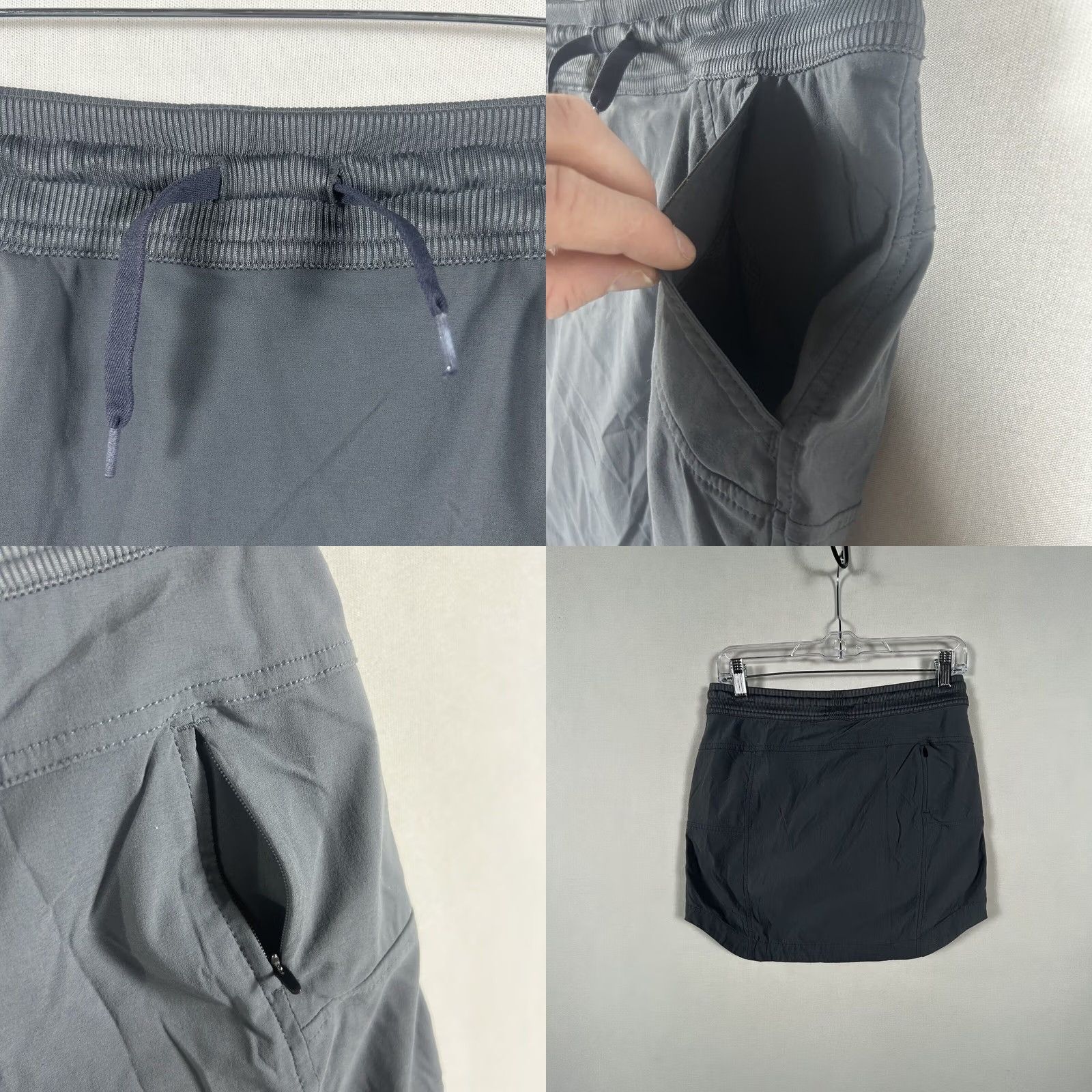 Marmot Marmot Skort Womens XS Gray Elastic Waist Drawstring Pockets Nylon Polyester Spandex Short Knit Size 26" / US 2 / IT 38 - 8 Thumbnail