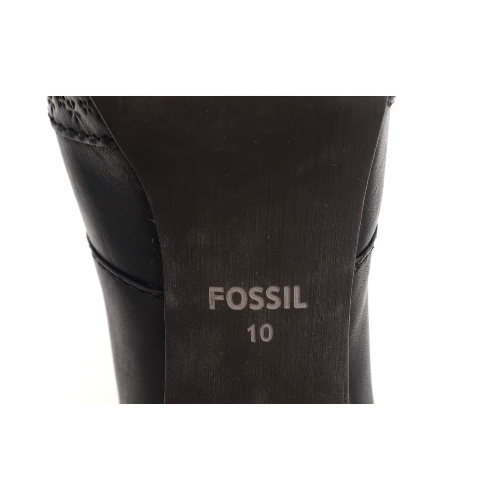 Fossil Fossil Women's Oxford Black Wingtip Lace Up Leather Heel Sz 10 Vintage No Mens Womens Gir ls? Size US 10 / IT 40 - 7 Thumbnail