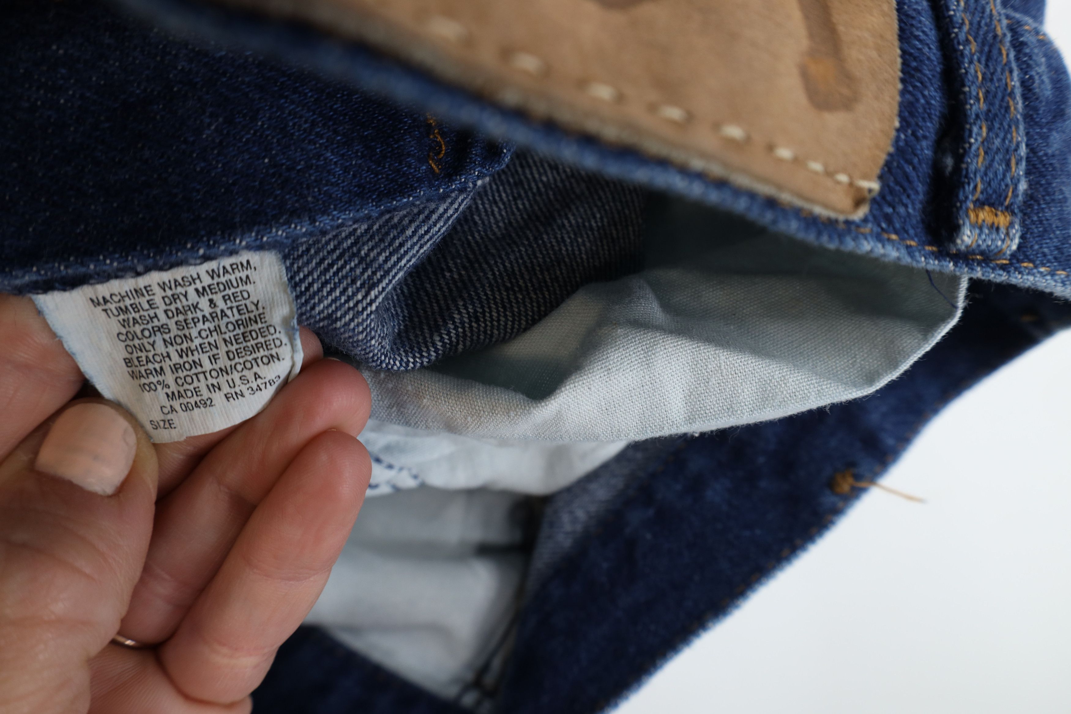 Lee × Vintage Vintage 90s Lee Straight Leg Denim Jeans Blue Cotton USA Size US 32 / EU 48 - 7 Thumbnail
