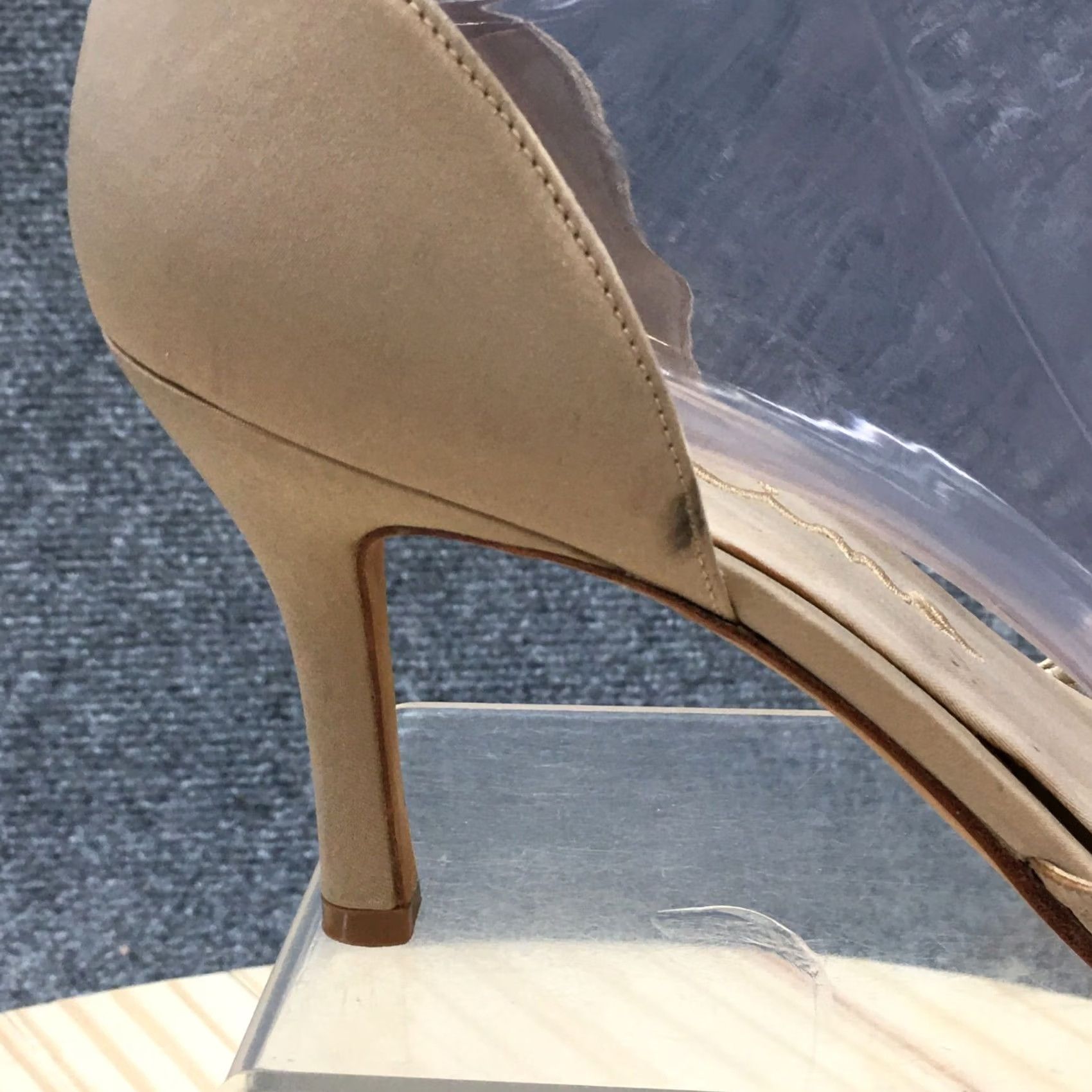Vintage Nina Pump Heels Womens 8M Brown D'Orsay Pointed Toe Slip On Stiletto Casual Size US 8 / IT 38 - 2 Thumbnail