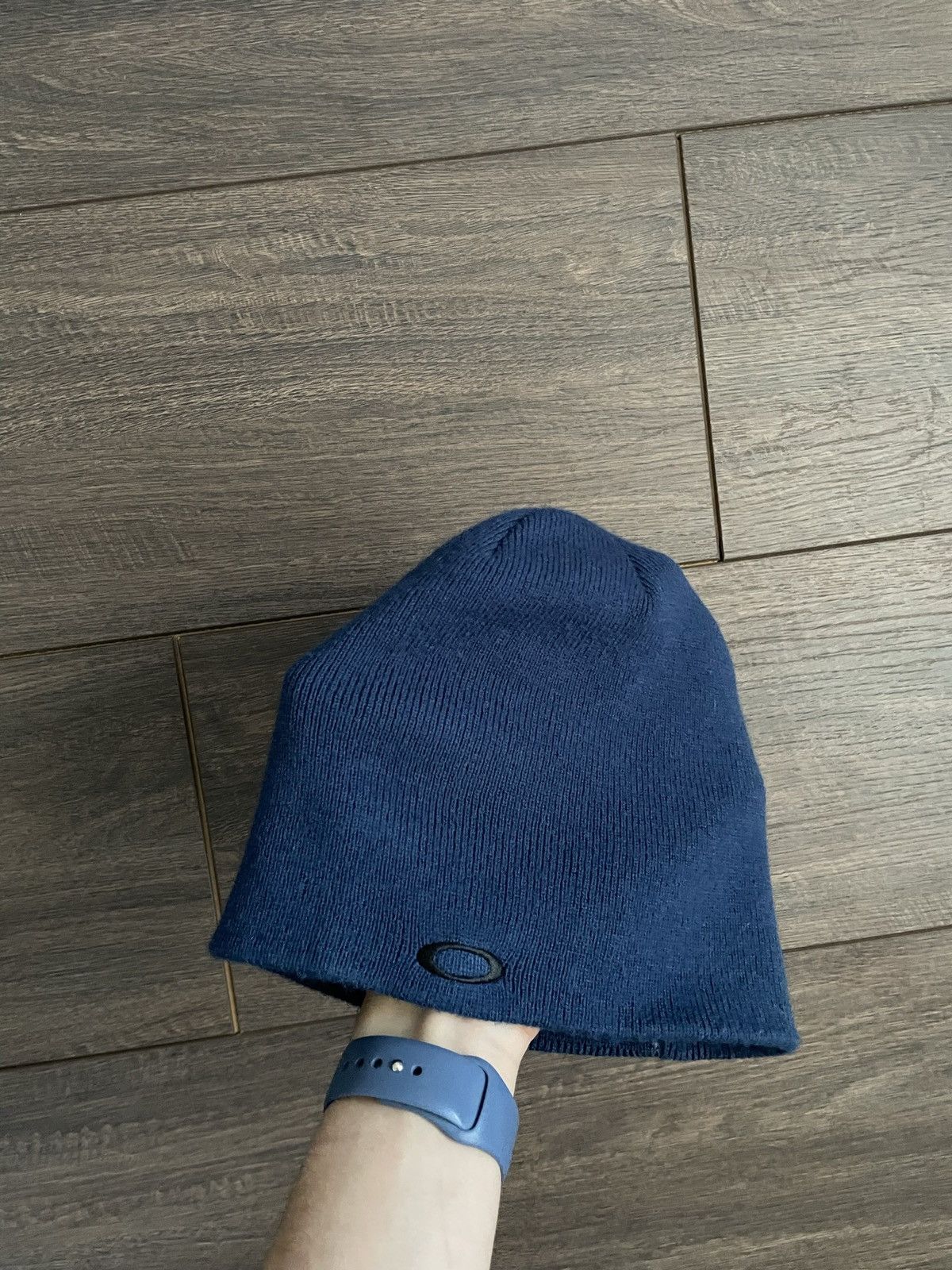 Oakley × Vintage Vintage Oakley Gorpcore Embroidered Logo Y2K Beanie Blue Hat Size ONE SIZE - 1 Thumbnail
