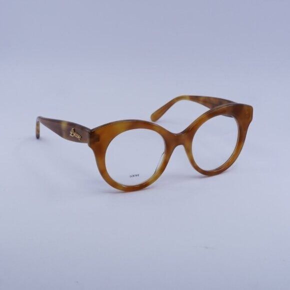 Loewe Loewe LW50074I 053 Eyeglasses Blonde Havana 50mm Cat Eye Size ONE SIZE - 3 Thumbnail
