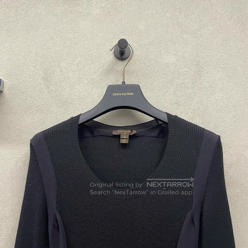 Louis Vuitton Louis Vuitton Patchwork black sweater Size S / US 4 / IT 40 - 4 Thumbnail